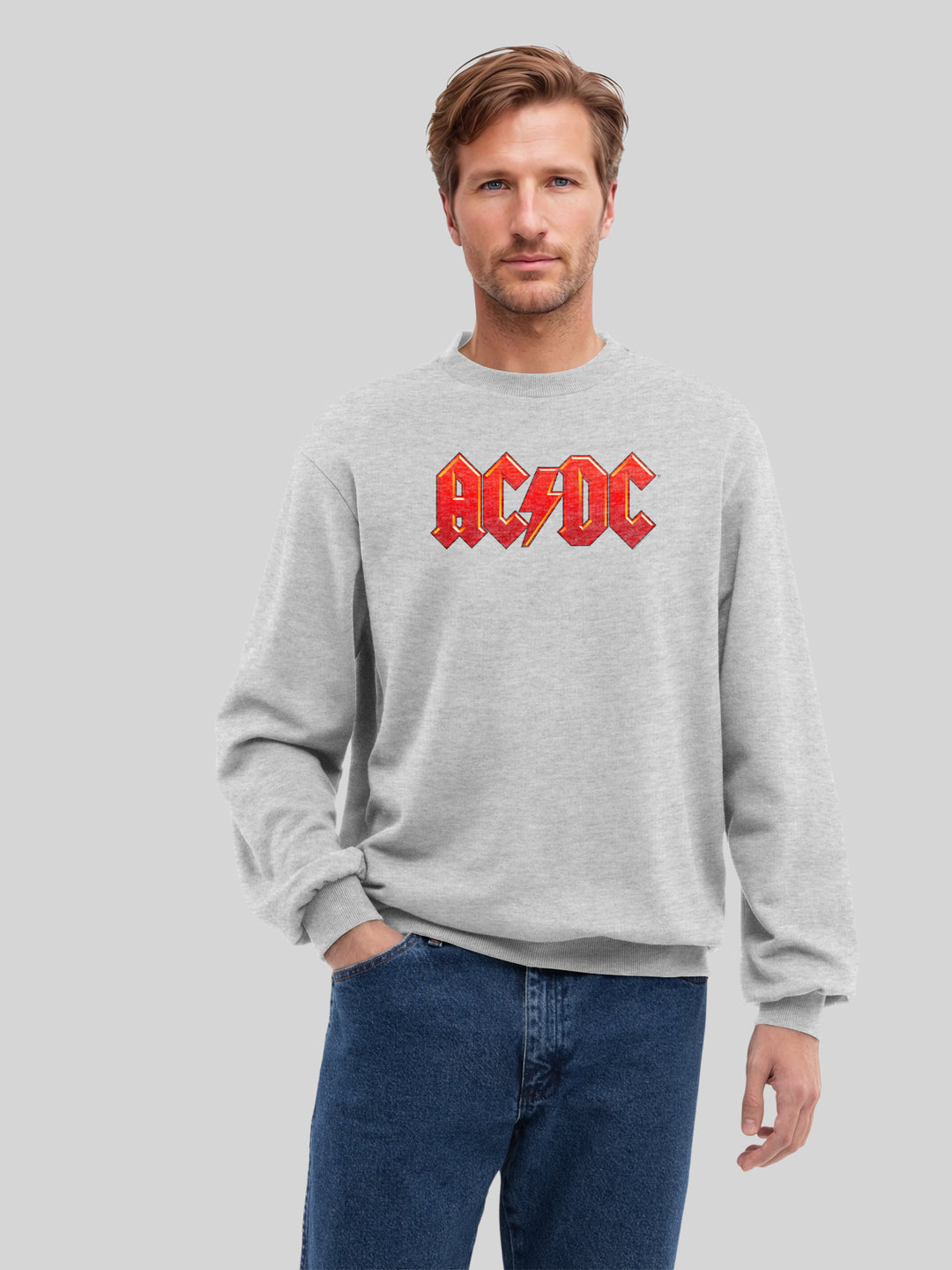 ACDC Dark Red Logo with True Blanks | Mens Regular Sweater