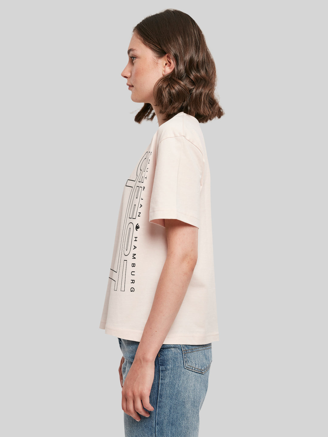YLVI | Damen T-Shirt Ahoi Anker Outlines