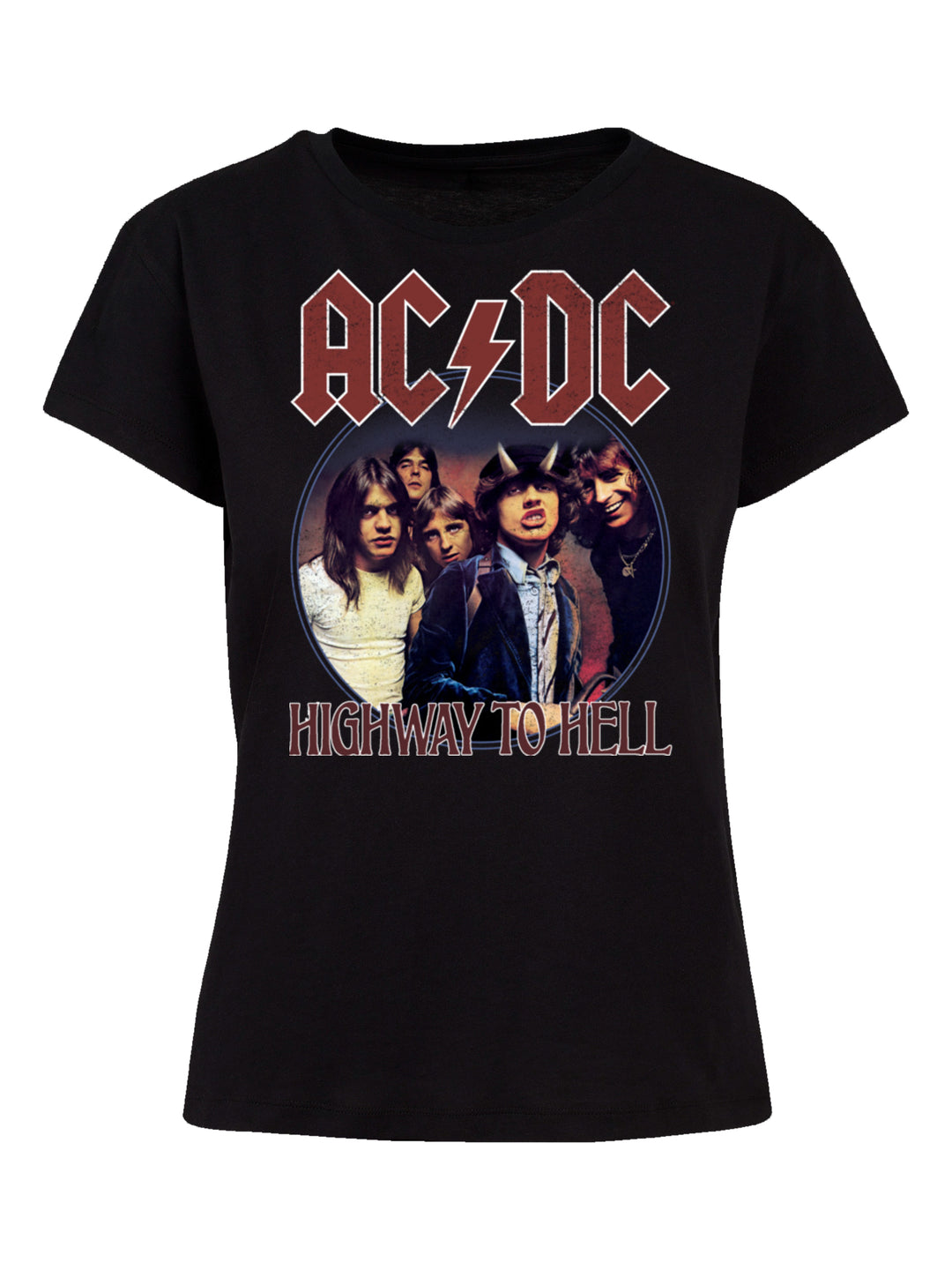 AC/DC Highway To Hell Circle Ladies Box T-Shirt