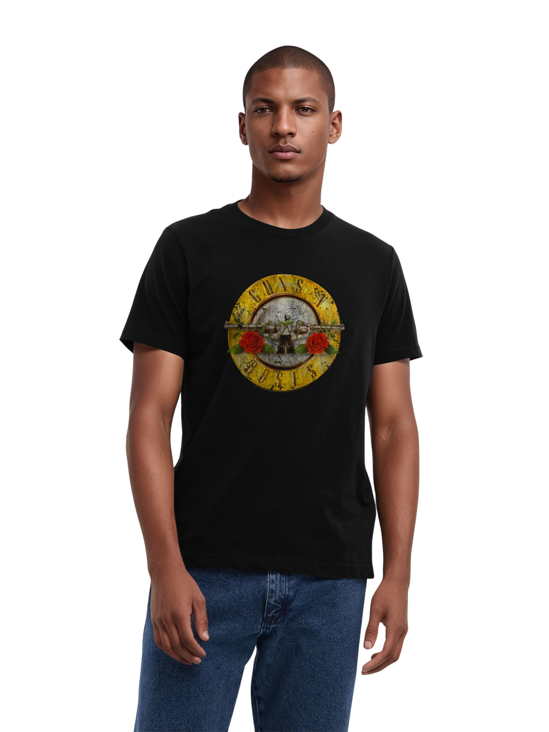 Guns n' Roses Vintage Bullet Logo Mens Regular Tee