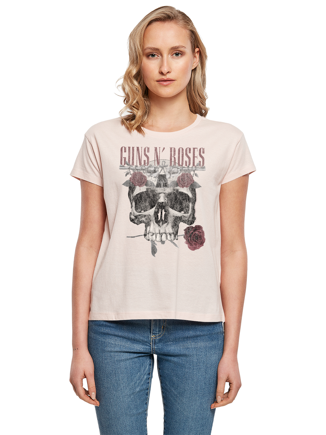 Guns N' Roses Roses Skull with Ladies Box Tee