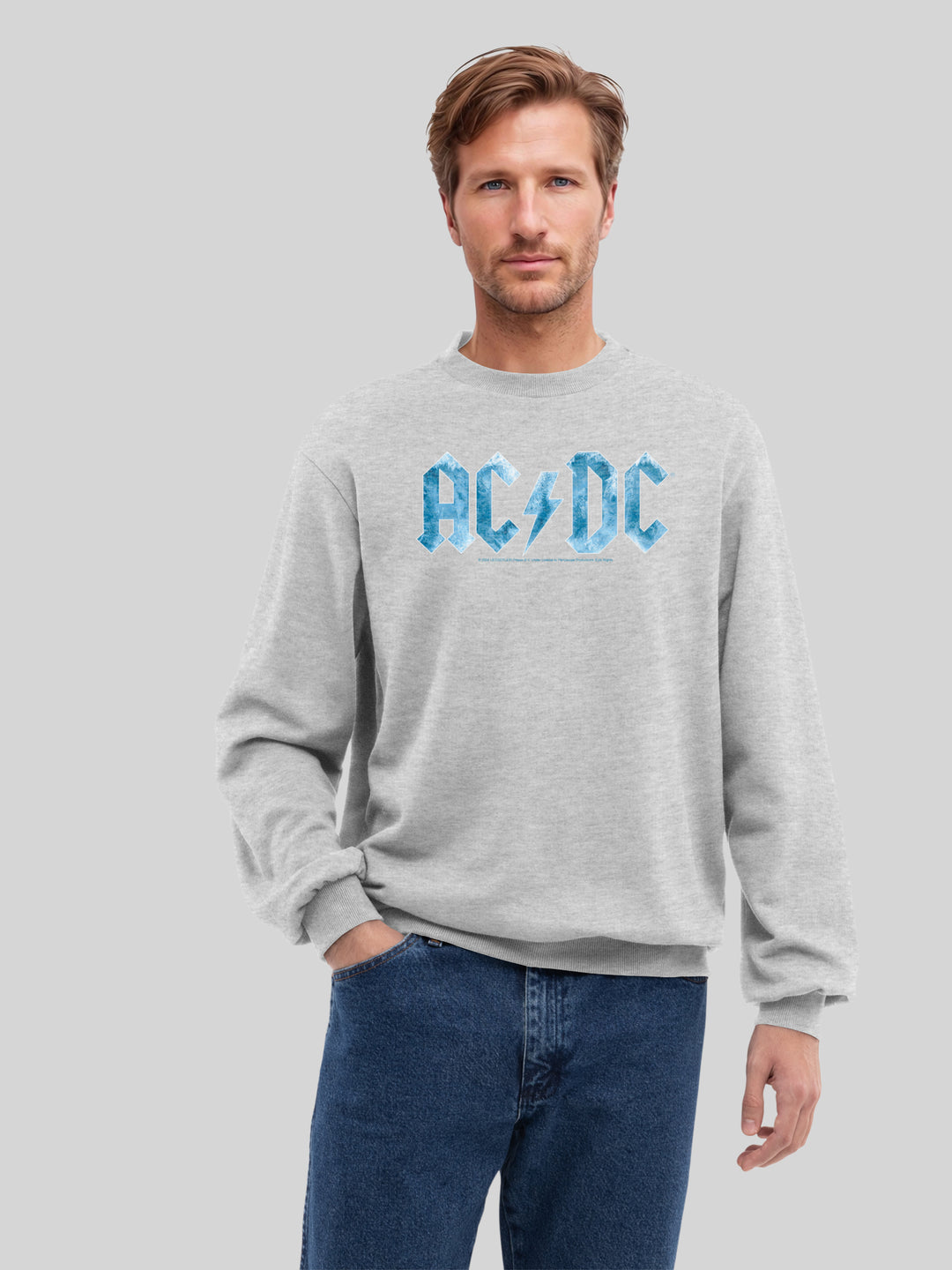 ACDC Blue Ice Logo with True Blanks | Mens Regular Sweater