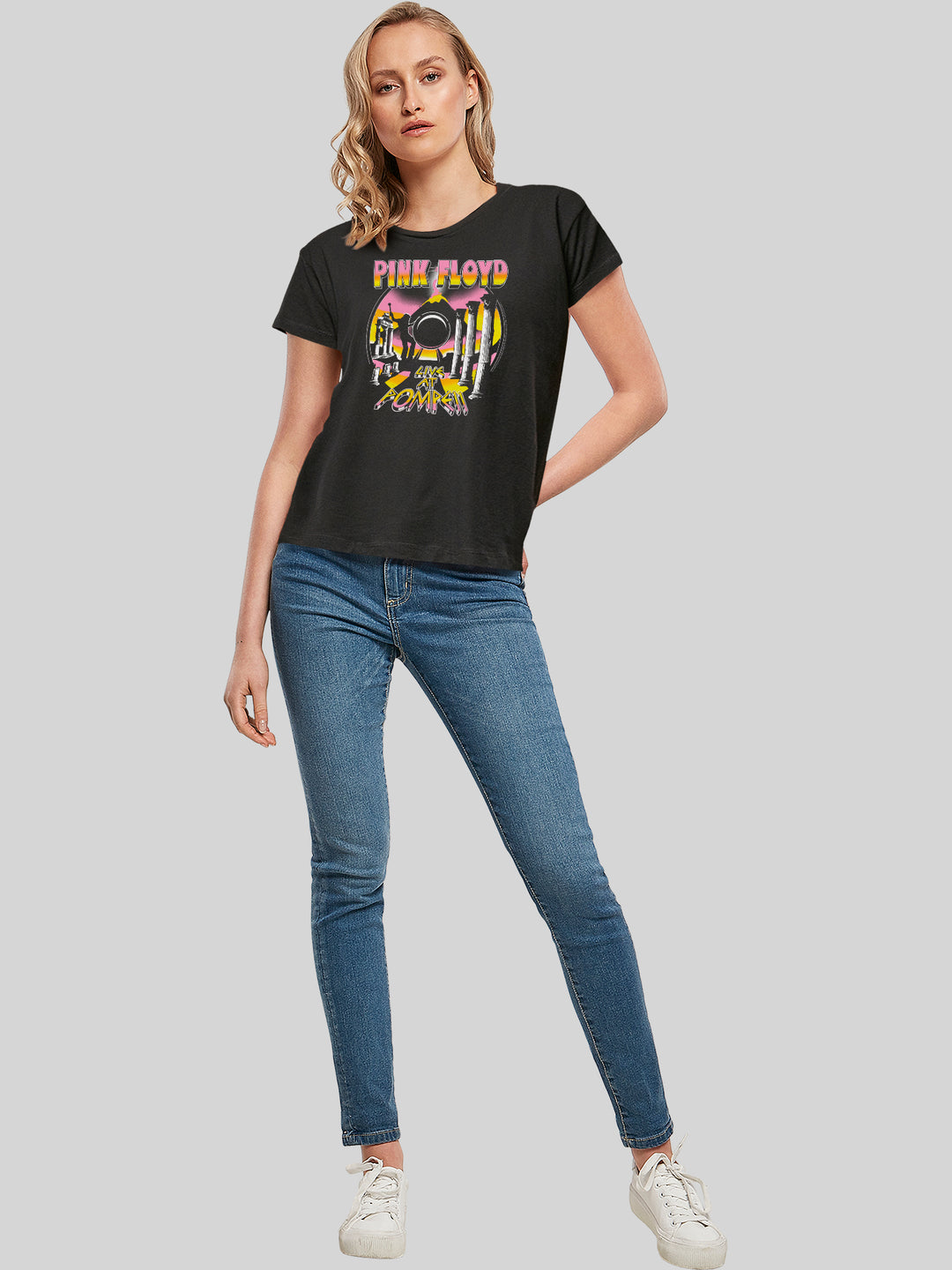 Pink Floyd Live At Pompeii Volcano Ladies Box T-Shirt