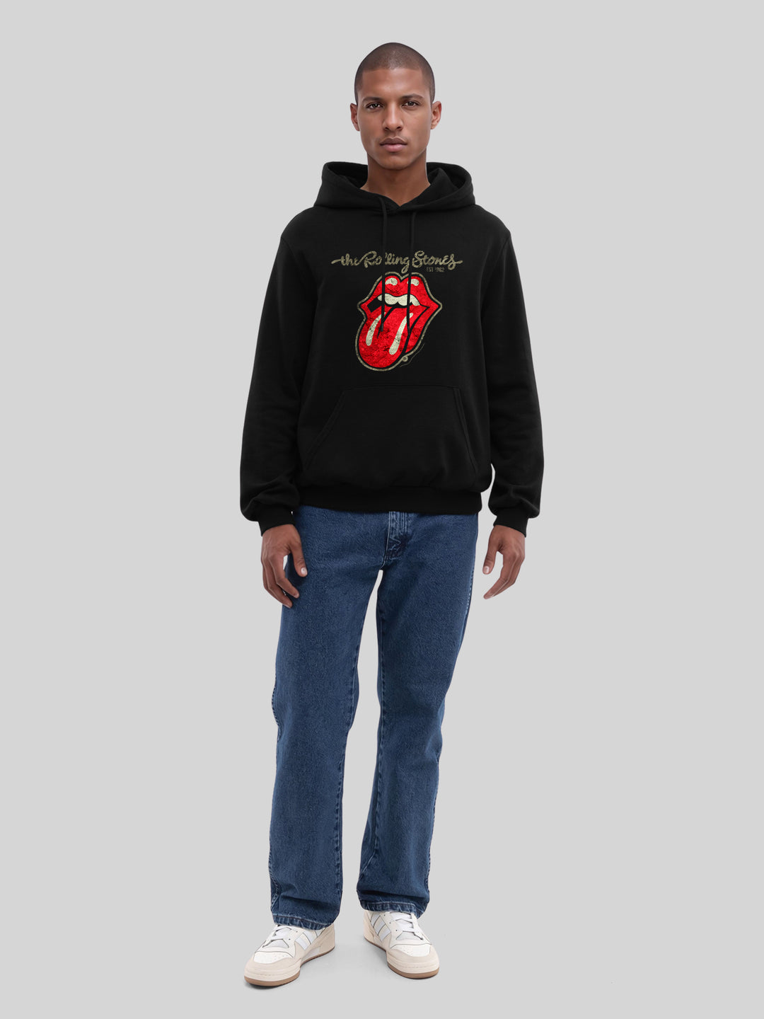 The Rolling Stones Plastered Tongue Washed with True Blanks | Mens Regular Hoodie