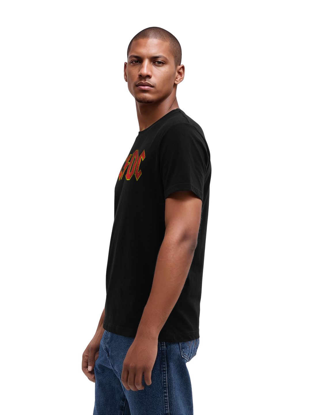 AC/DC Distressed Red Logo Men's Organic T-Shirt