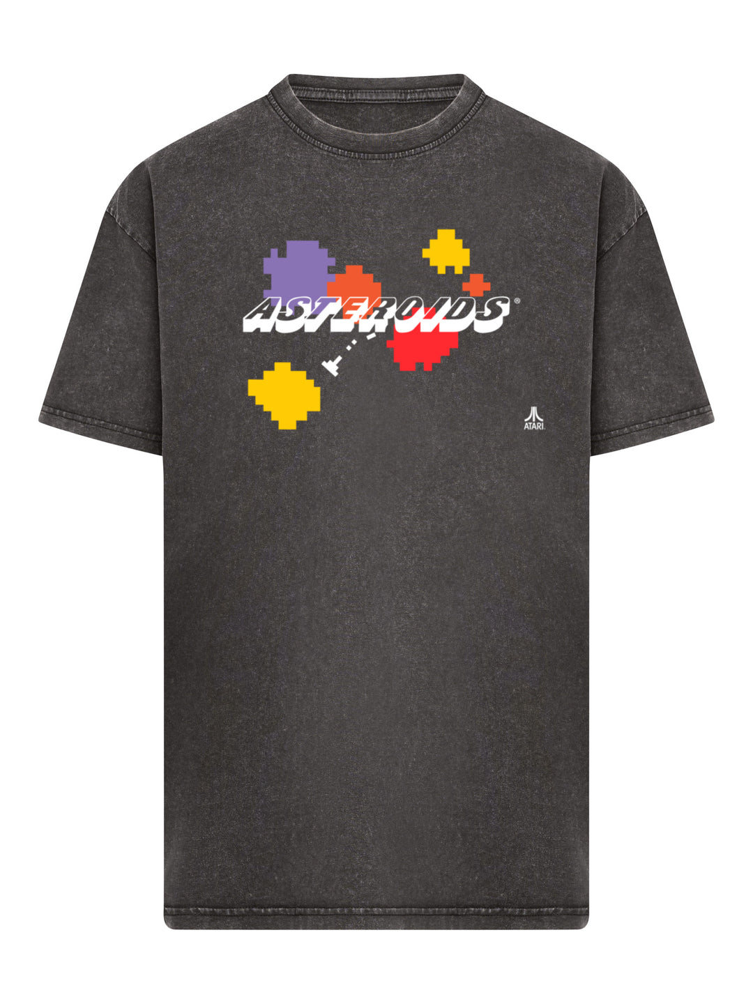 Atari Asteroids Retro Gameplay with Acid Washed Heavy Oversize Tee