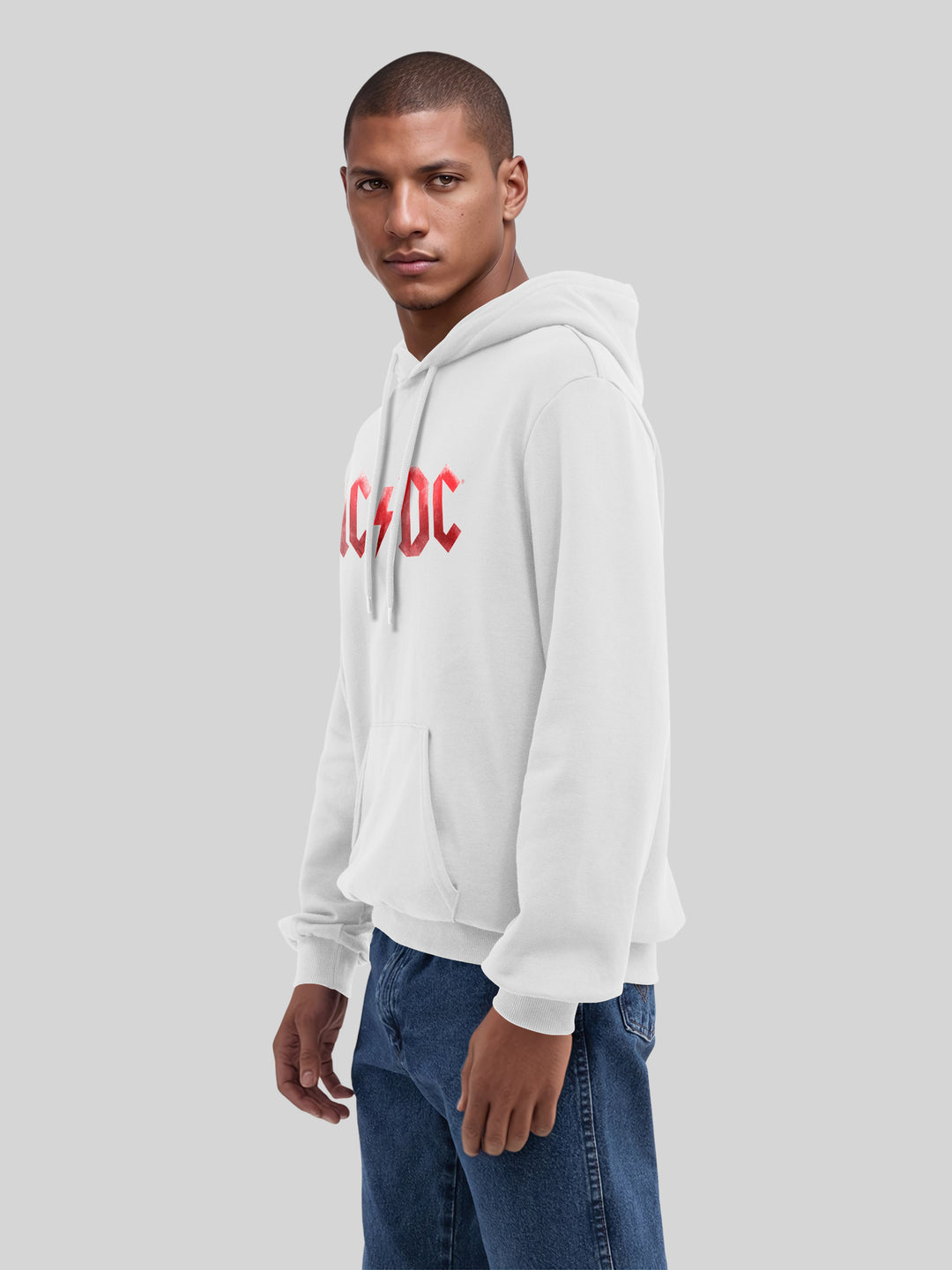 ACDC Red Ice Logo with True Blanks | Mens Regular Hoodie