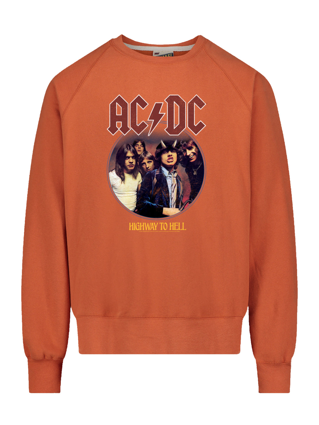 AC/DC Highway To Hell Circle with Vintage Fleece Raglan Crew