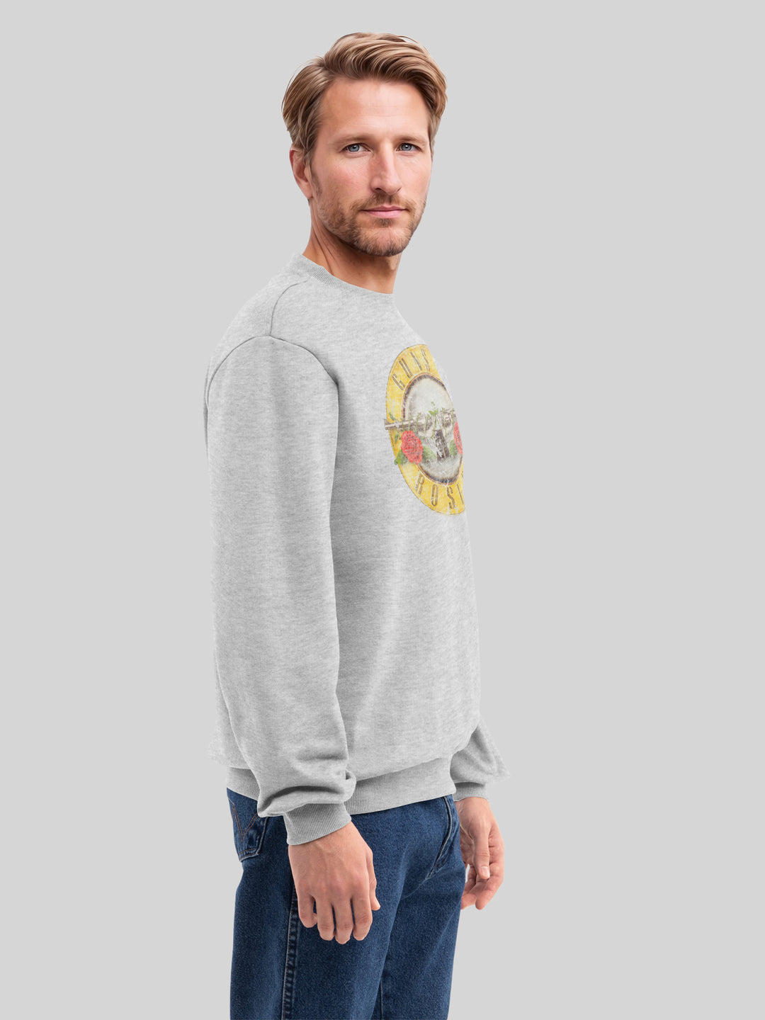 Guns 'n' Roses Vintage Bullet Logo with True Blanks | Mens Regular Sweat