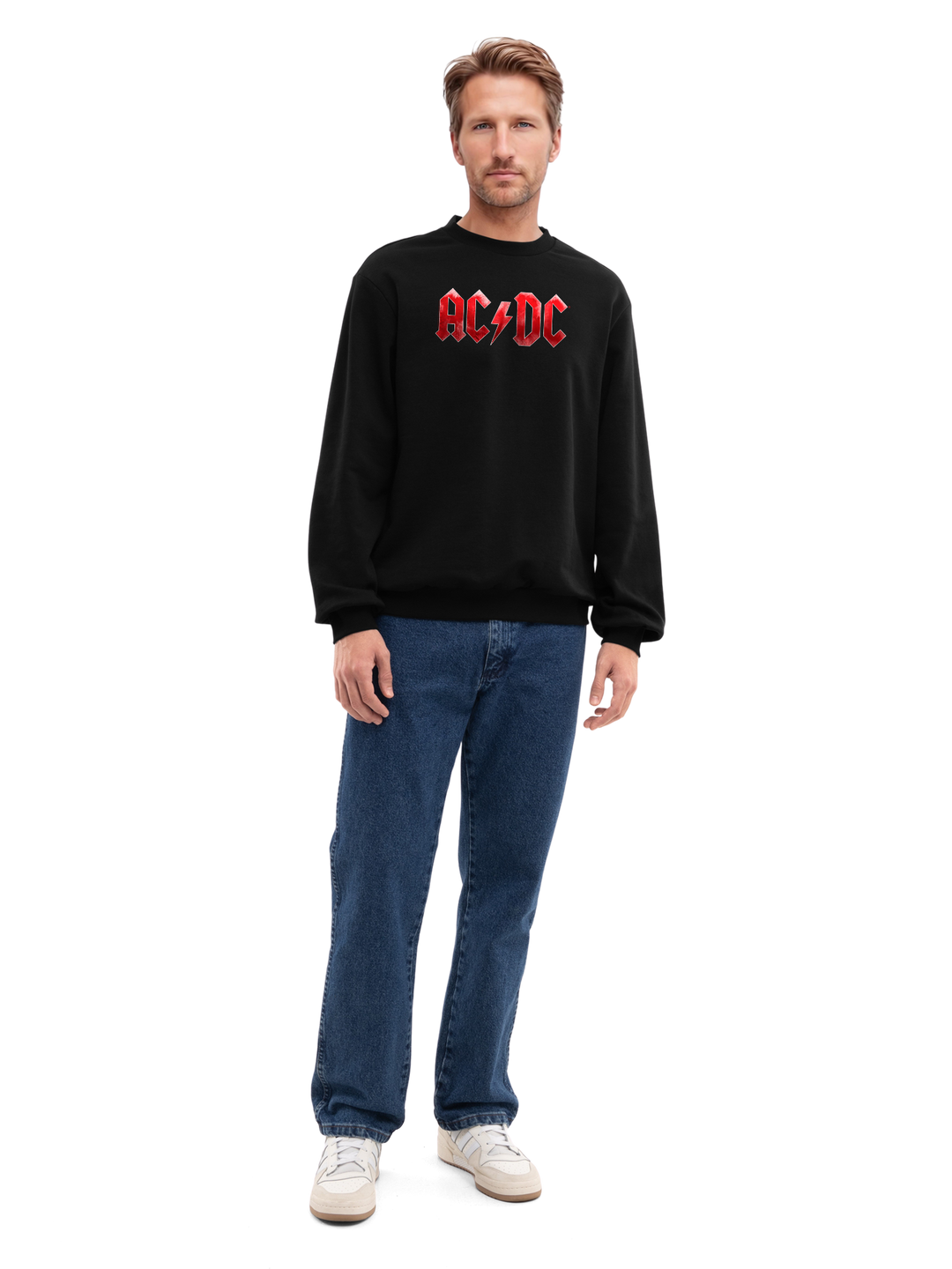 ACDC Red Ice Logo with True Blanks | Mens Regular Sweater