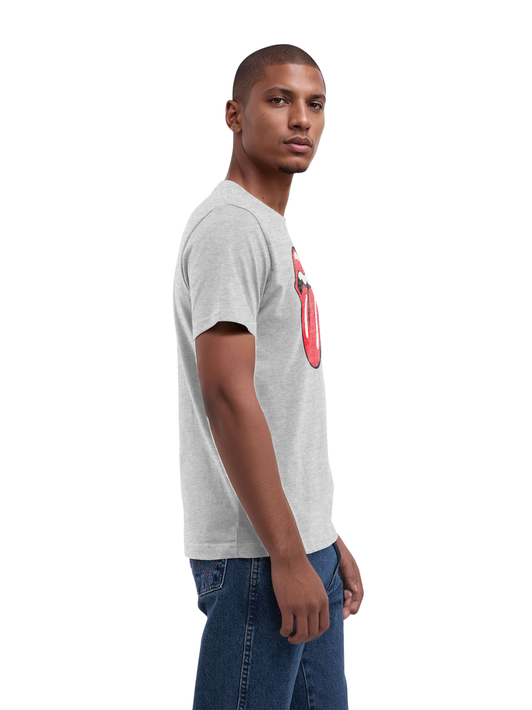 The Rolling Stones Classic Tongue Blk with True Blanks | Mens Regular Tee