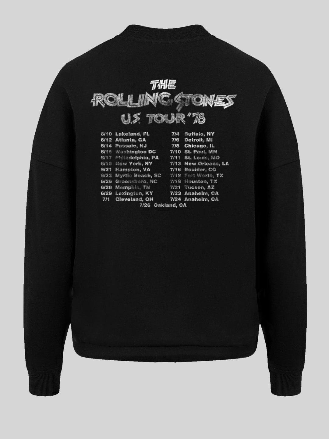 The Rolling Stones US Tour '78 and The Rolling Stones US Tour '78 Black with Ladies Oversize Crewneck