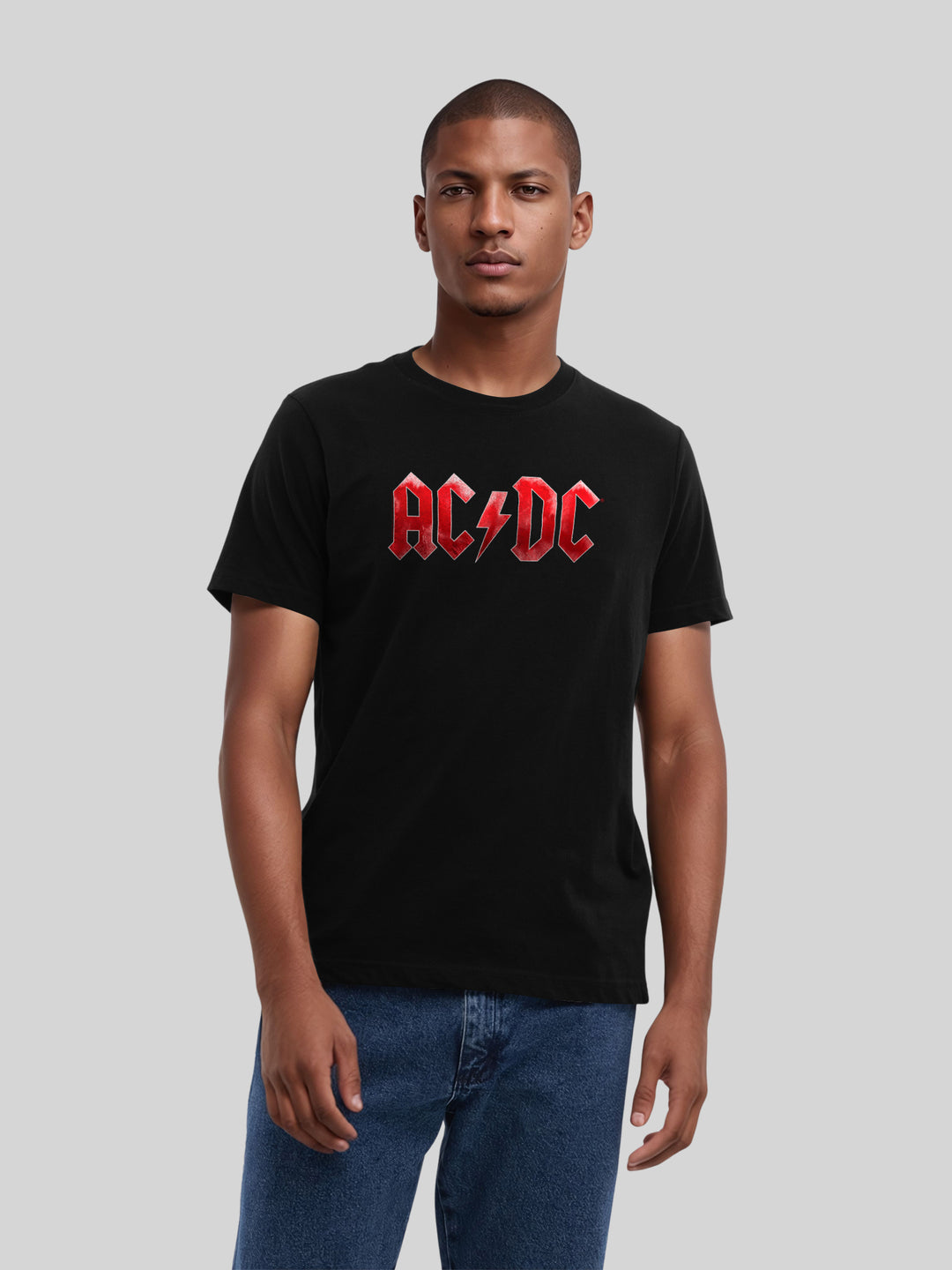 ACDC Red Ice Logo with True Blanks | Mens Regular Tee