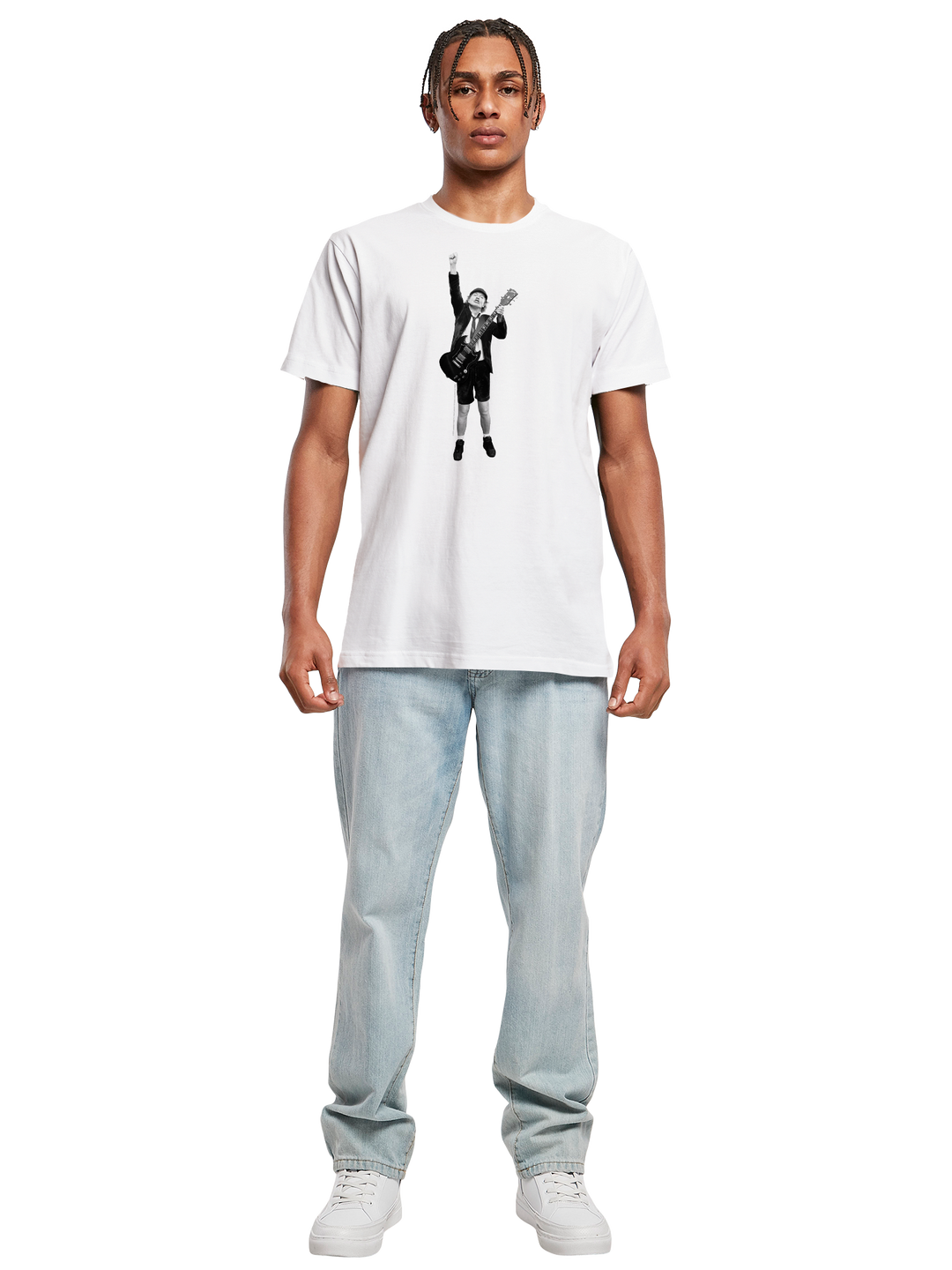 ACDC Angus Young Cut Out with T-Shirt Round Neck