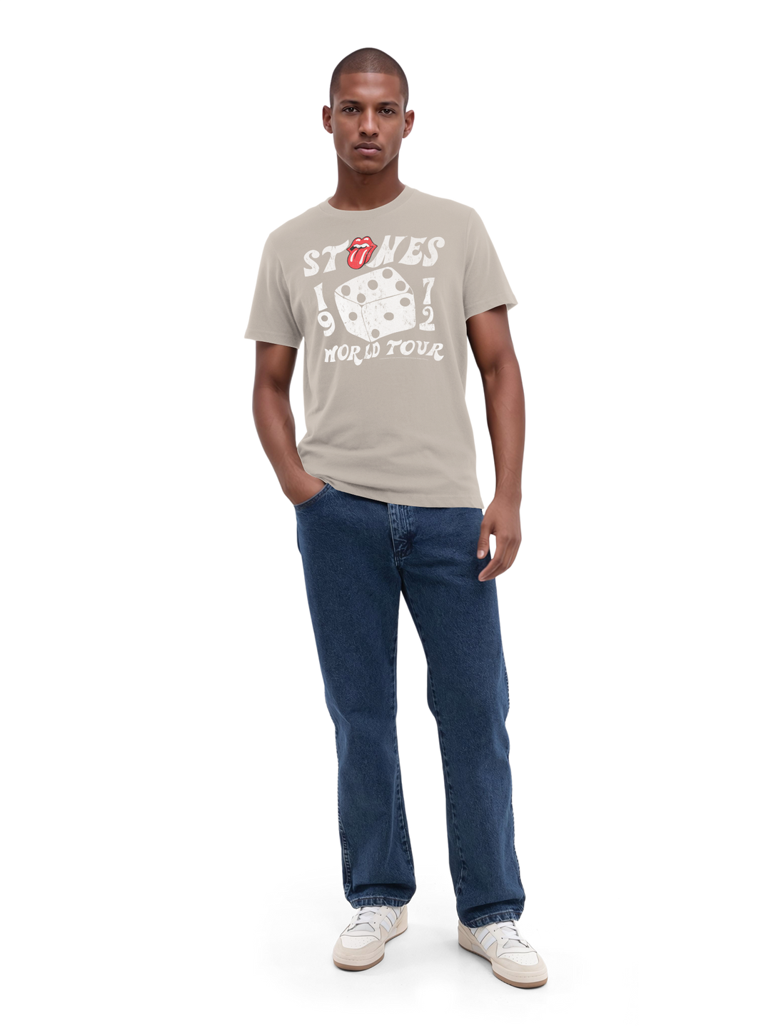 The Rolling Stones Dice Art Rock Music Band with True Blanks | Mens Regular Tee