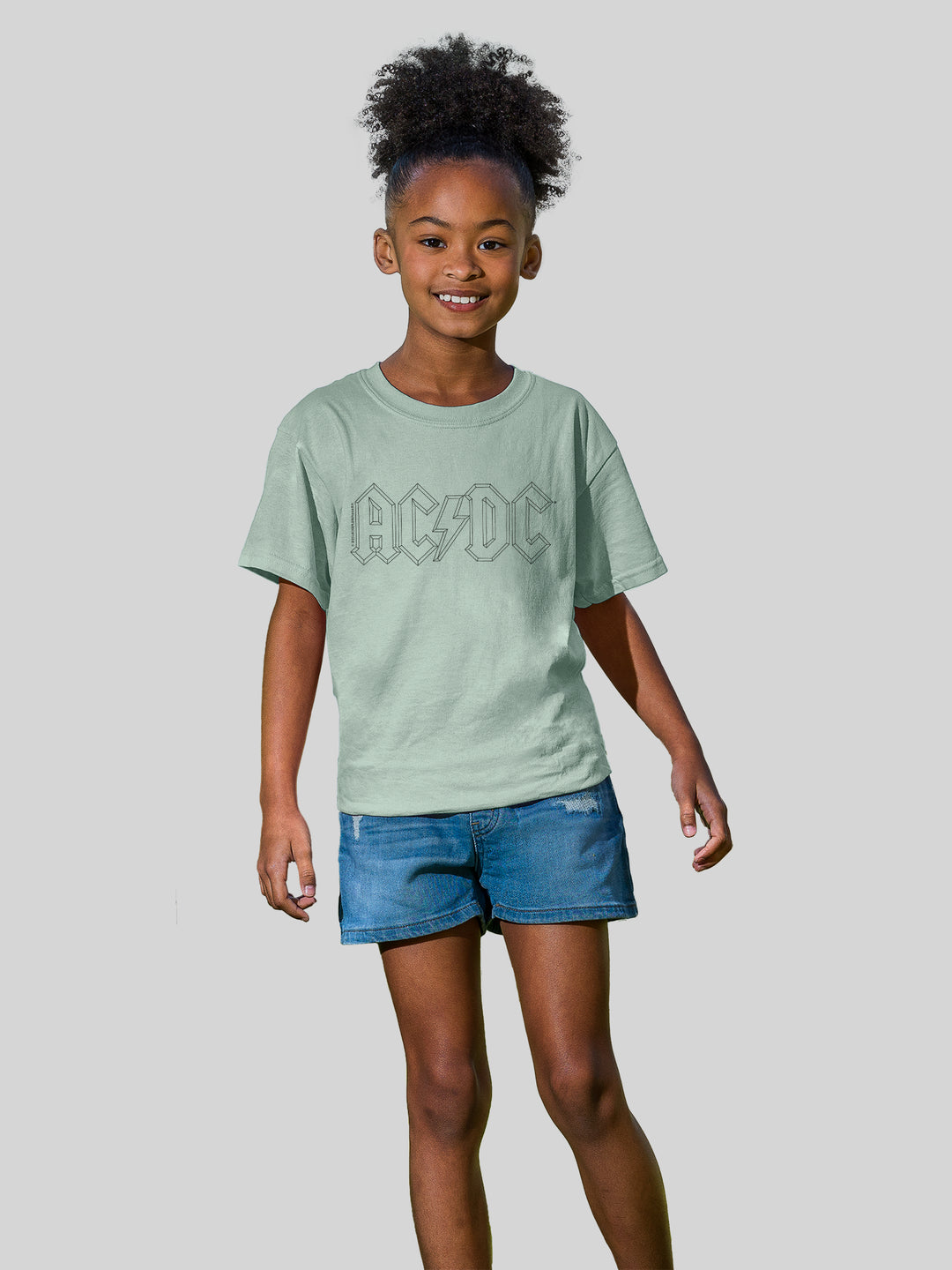 ACDC Black Outline Logo with Youth Buddy Tee
