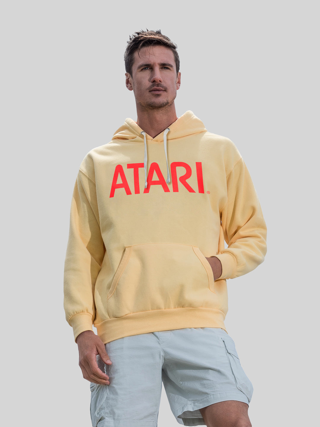 Atari Games Red Retro Gaming with Vintage Fleece Hood