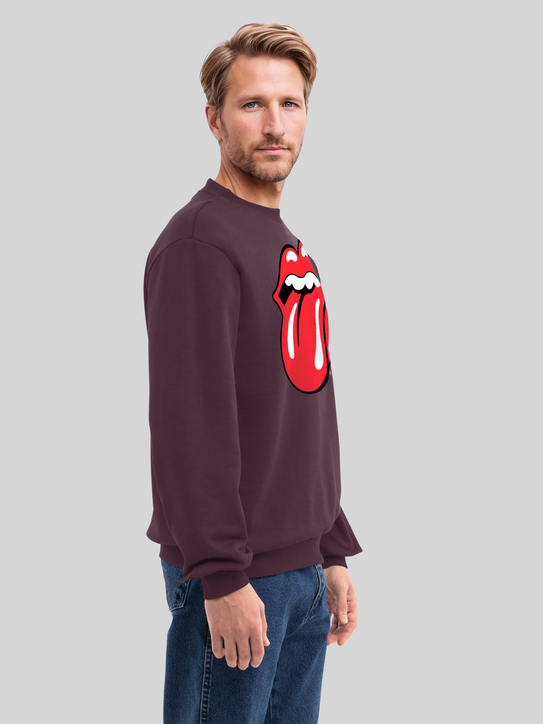 The Rolling Stones Classic Tongue Blk with True Blanks | Mens Regular Sweater