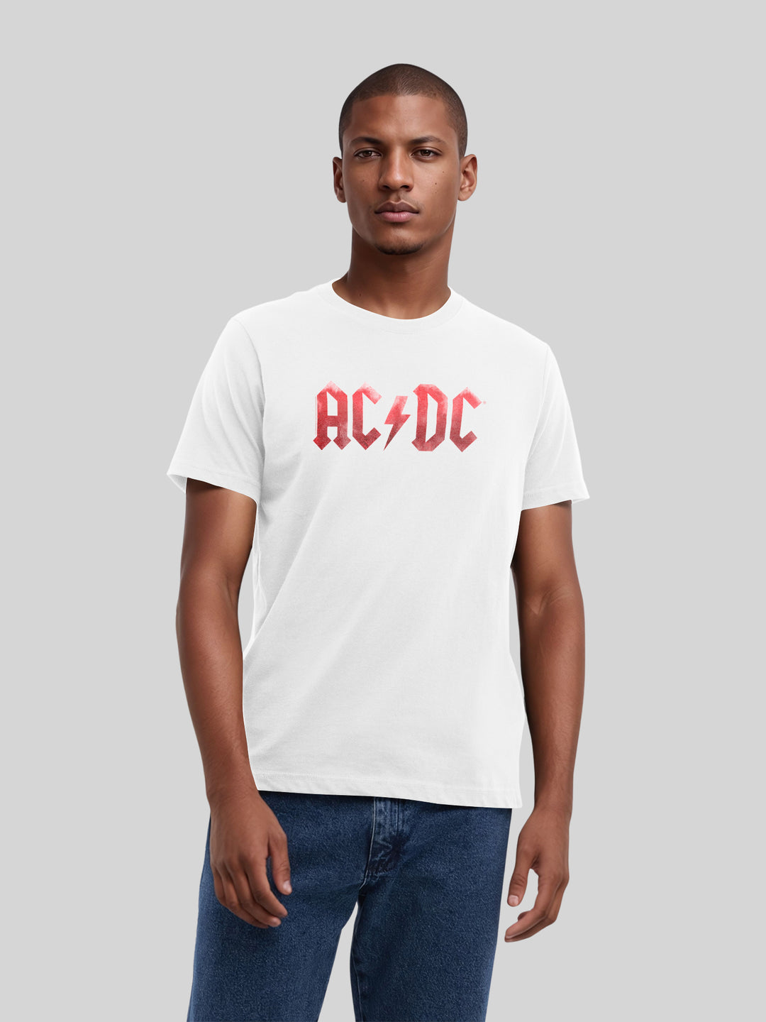 ACDC Red Ice Logo with True Blanks | Mens Regular Tee