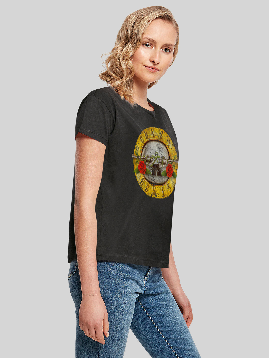 Guns 'n' Roses Vintage Bullet Logo with Ladies Box Tee