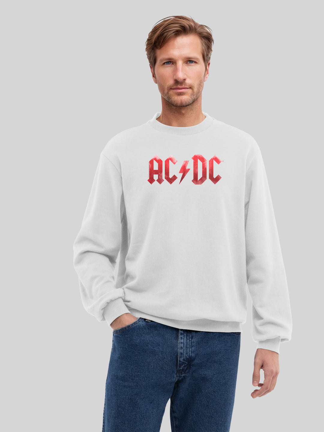 ACDC Red Ice Logo with True Blanks | Mens Regular Sweater