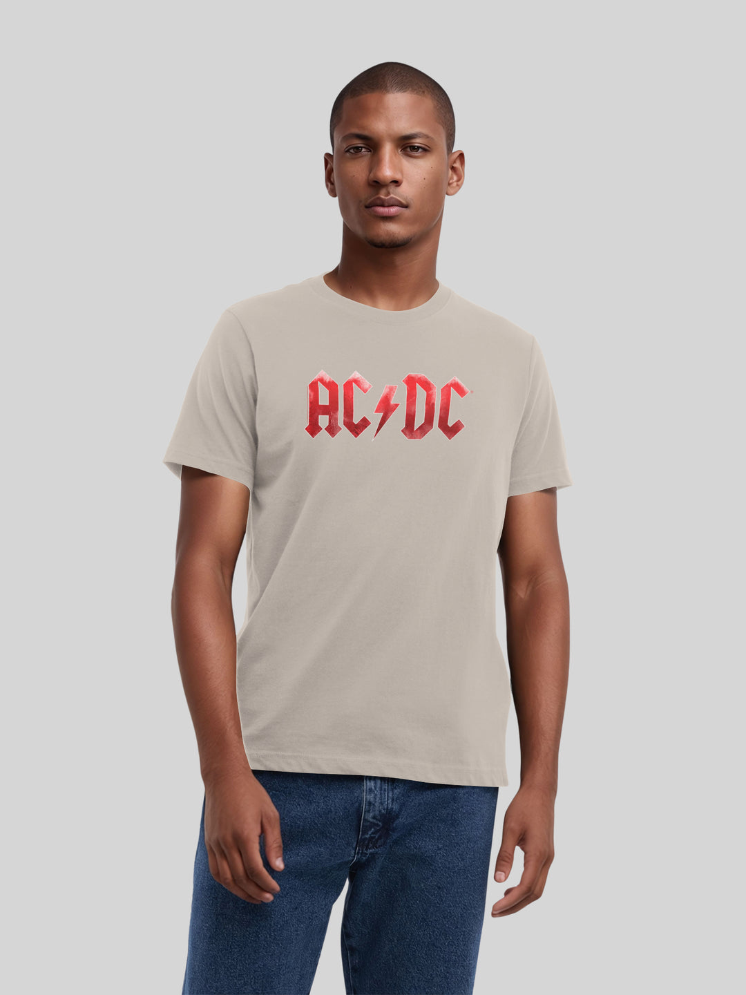 ACDC Red Ice Logo with True Blanks | Mens Regular Tee