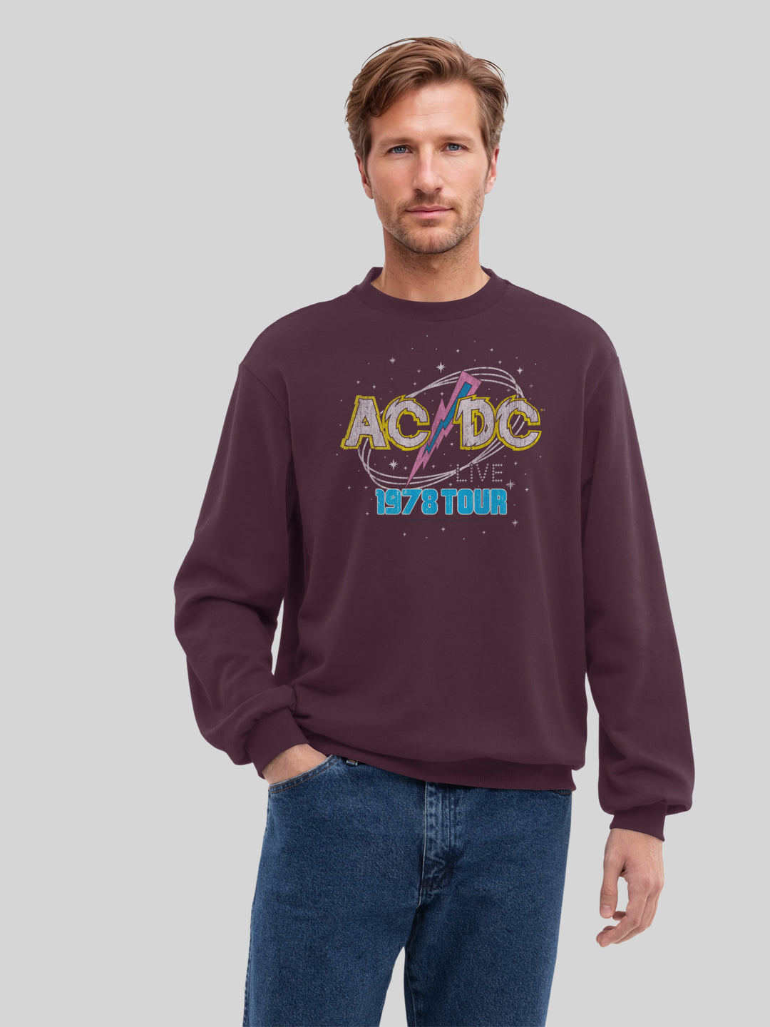 ACDC 1981 Live Tour with True Blanks | Mens Regular Sweater