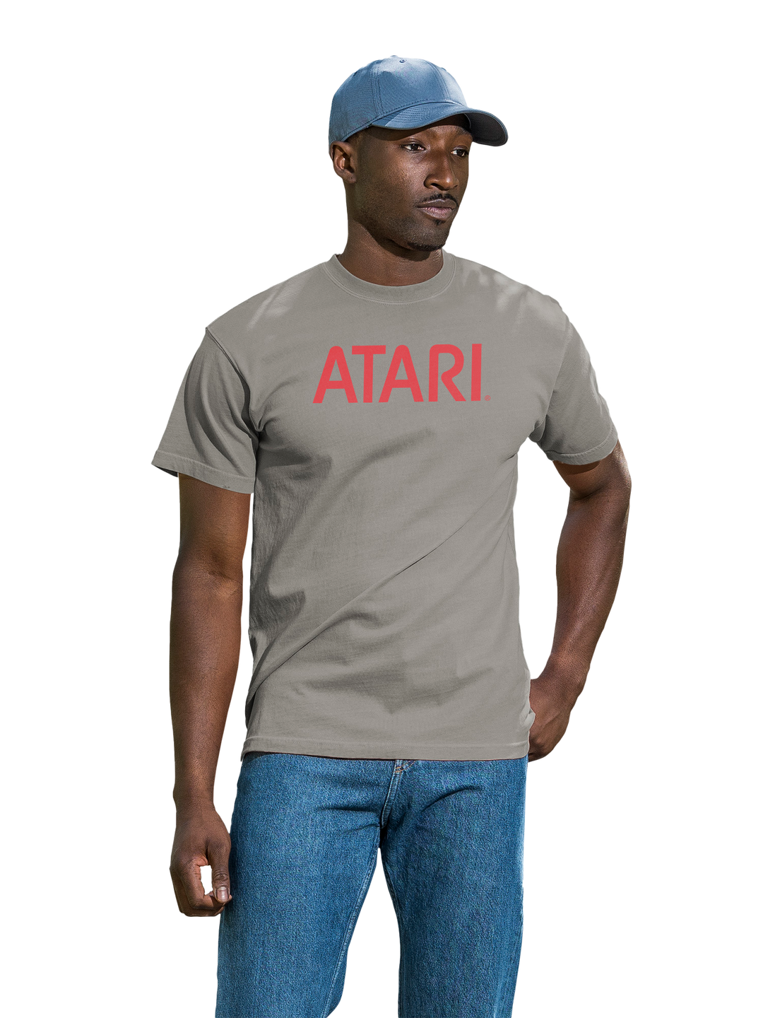 Atari Games Red Retro Gaming with Coastal Color Tee