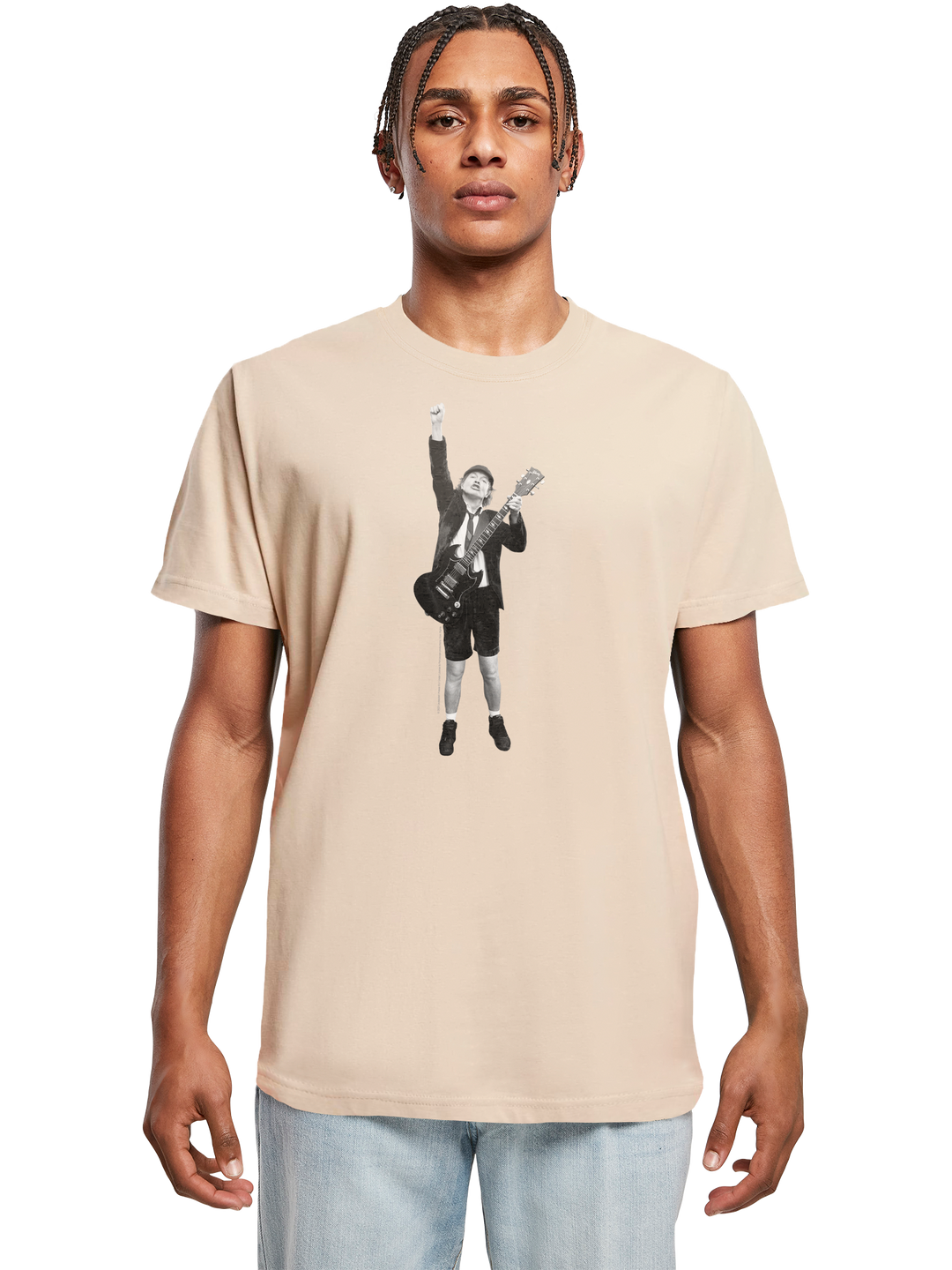 ACDC Angus Young Cut Out with T-Shirt Round Neck