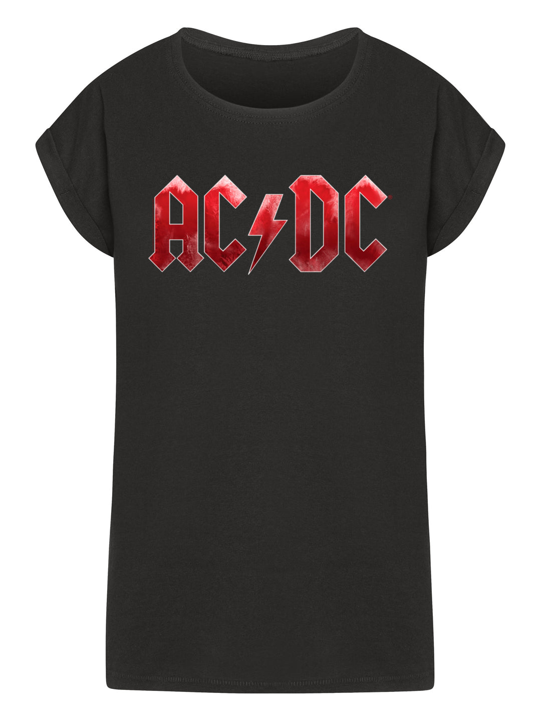 ACDC Red Ice Logo Ladies Extended Shoulder Tee