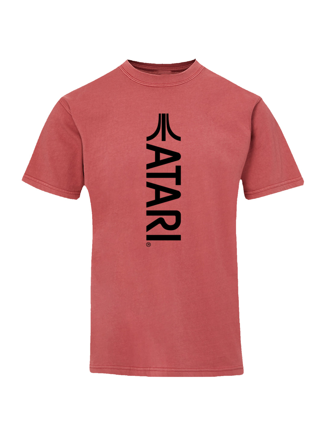 Atari Games Vertical Logo Black Retro Gaming with Coastal Color Tee