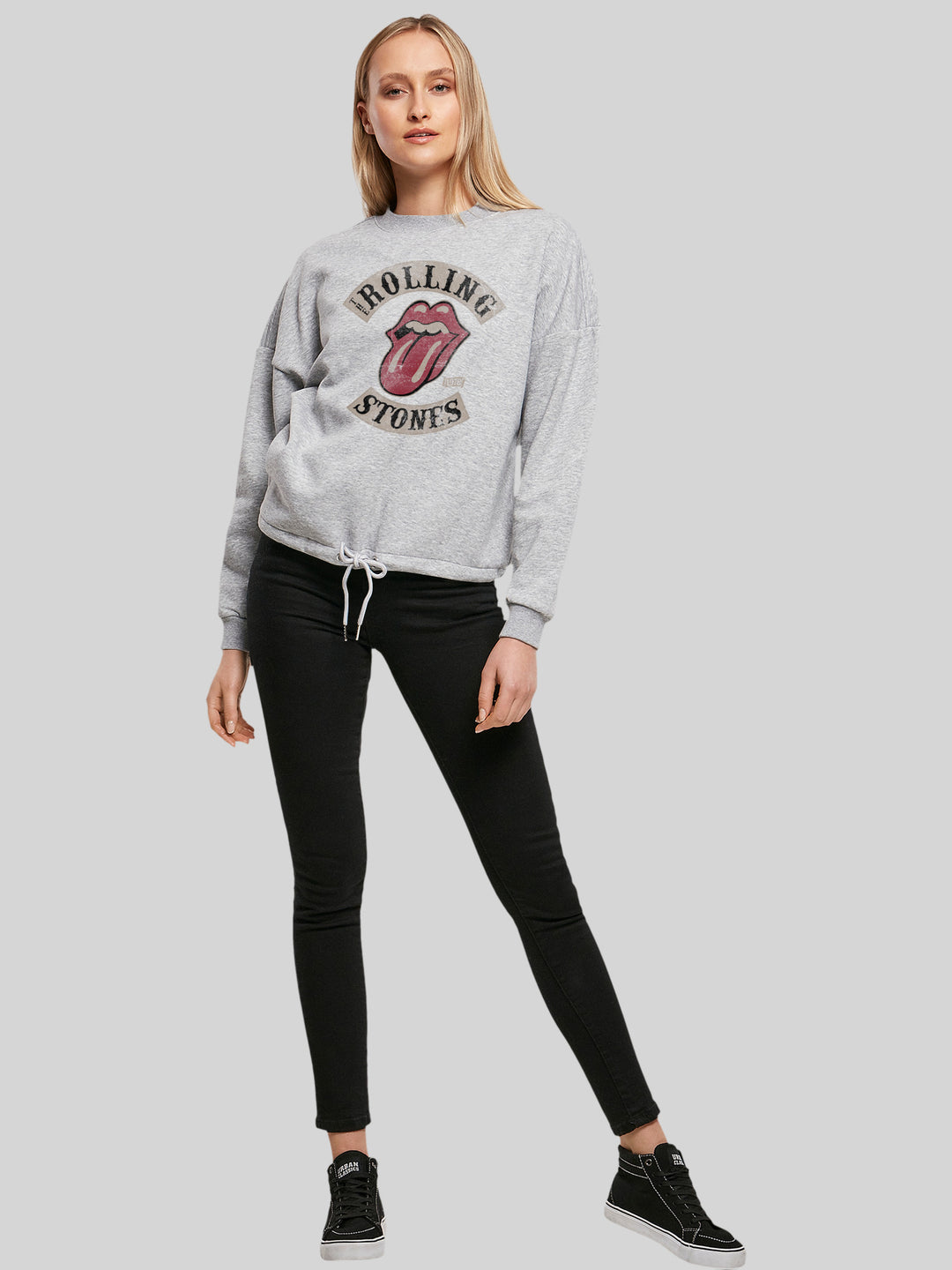 The Rolling Stones F4NT4STIC \'78 Blk with Crewneck Vector Tour Ladies – Oversize