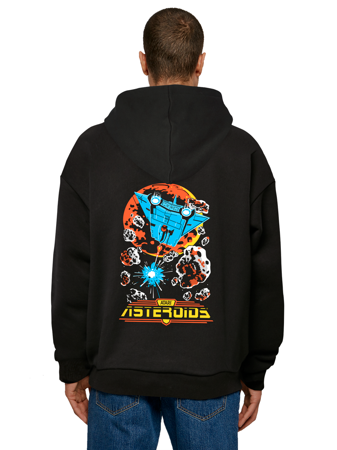Atari Fuji Logo White Retro Gaming and Asteroids Vintage Atari Retro Gaming with Ultra Heavy Hoody