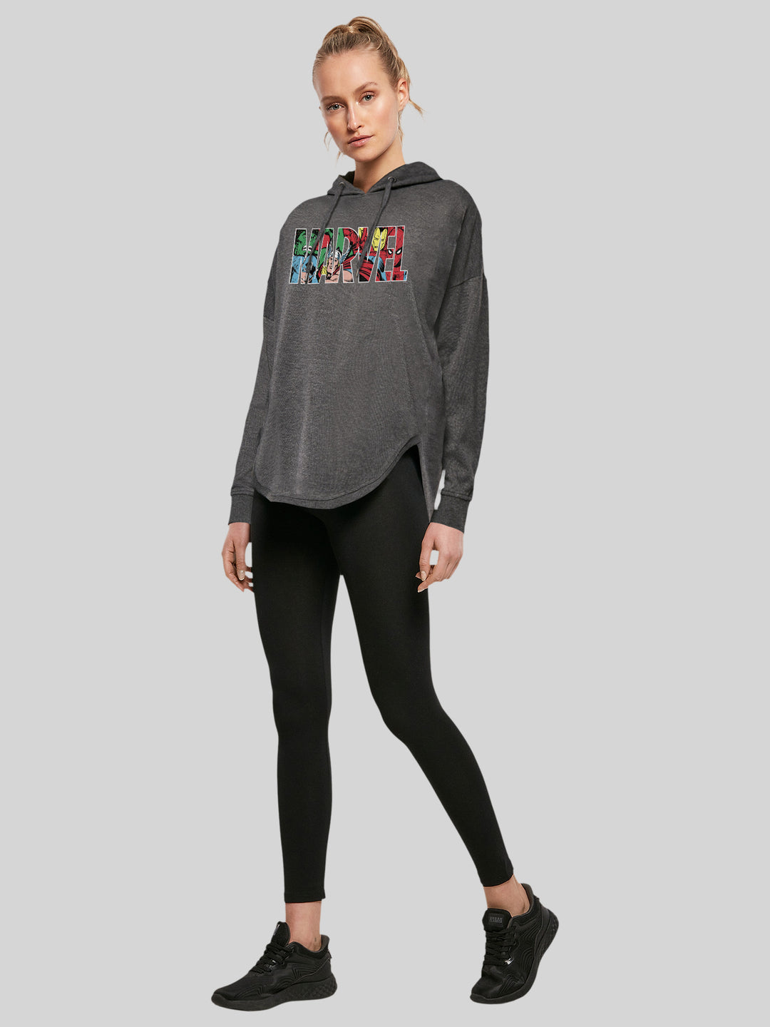 Marvel Avengers Logo Character infill - Color with Ladies Oversized Hoody