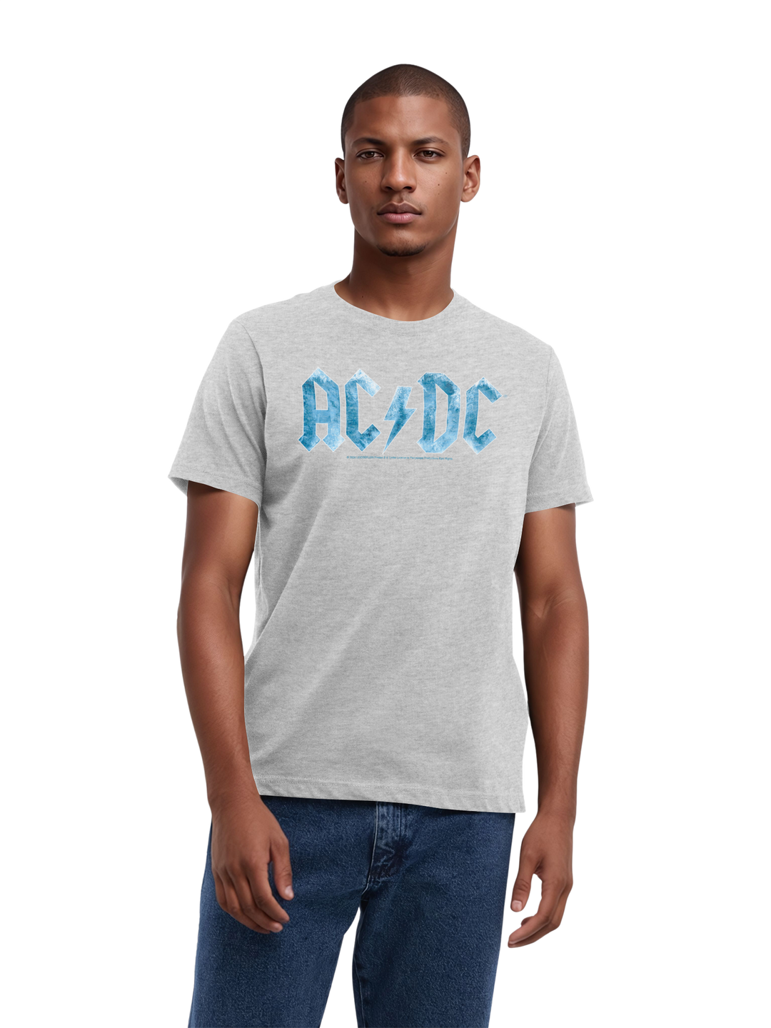 ACDC Blue Ice Logo with True Blanks | Mens Regular Tee