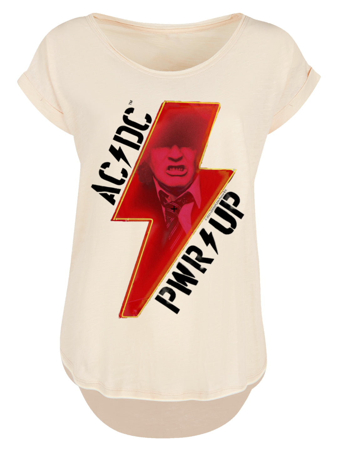 ACDC PWRUP Ablum Bolt mit langem Slub-T-Shirt für Damen