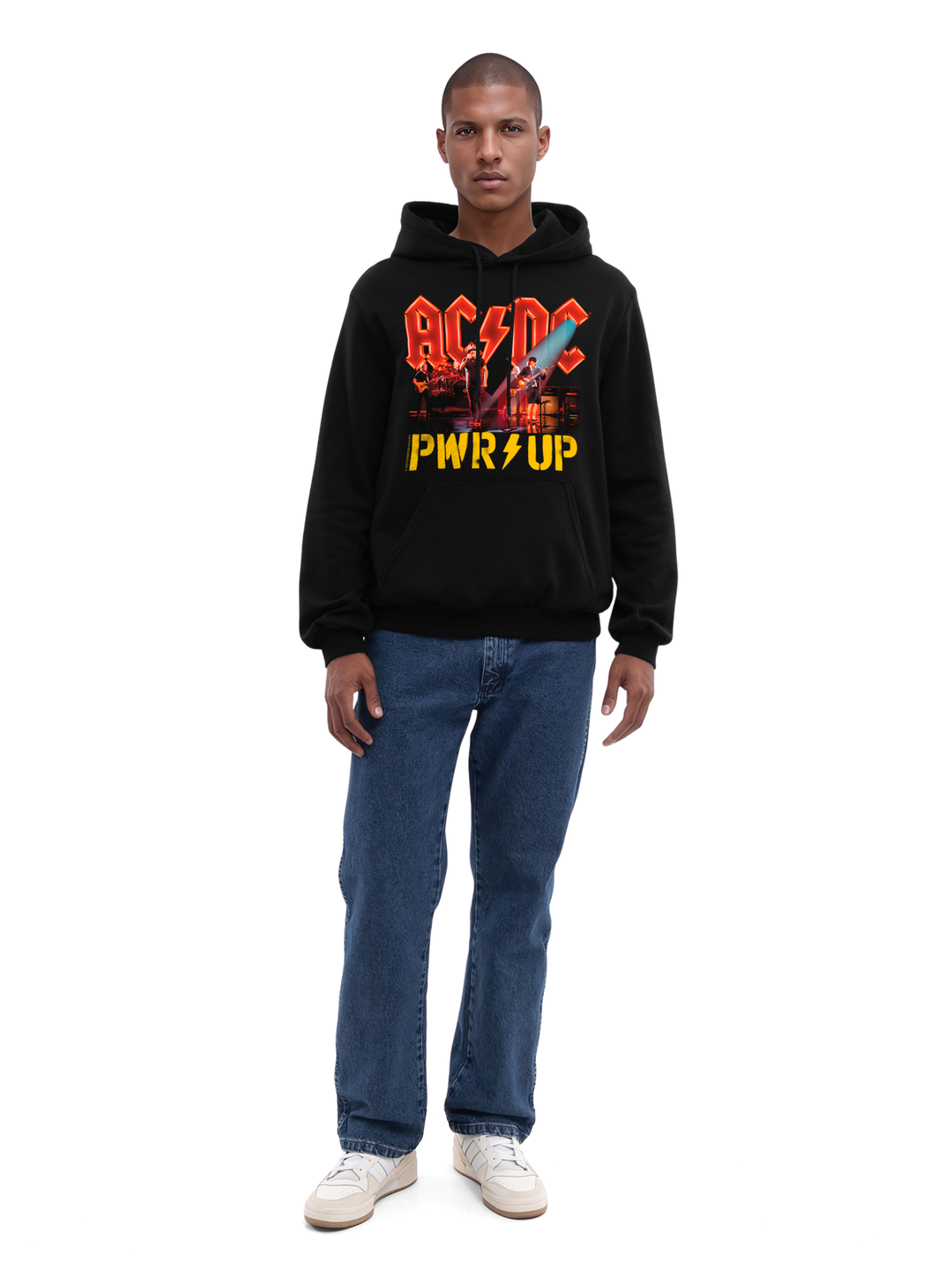 ACDC PWRUP Stage Lights with True Blanks | Mens Regular Hoodie