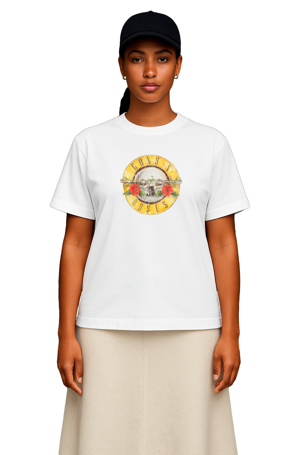 Guns n' Roses Vintage Bullet Logo Womens Oversized T-Shirt