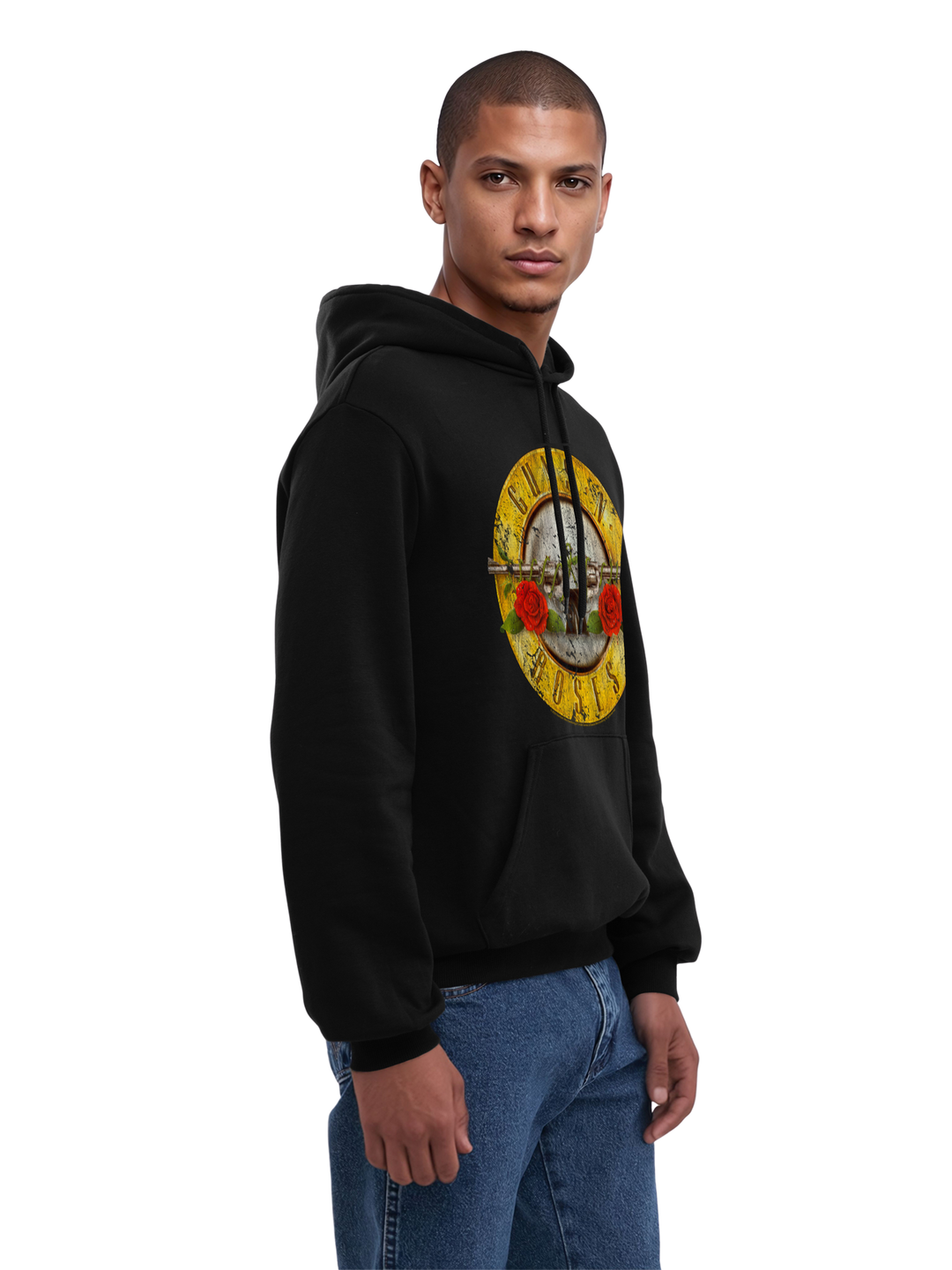 Guns 'n' Roses Vintage Bullet Logo with True Blanks | Mens Regular Hoody