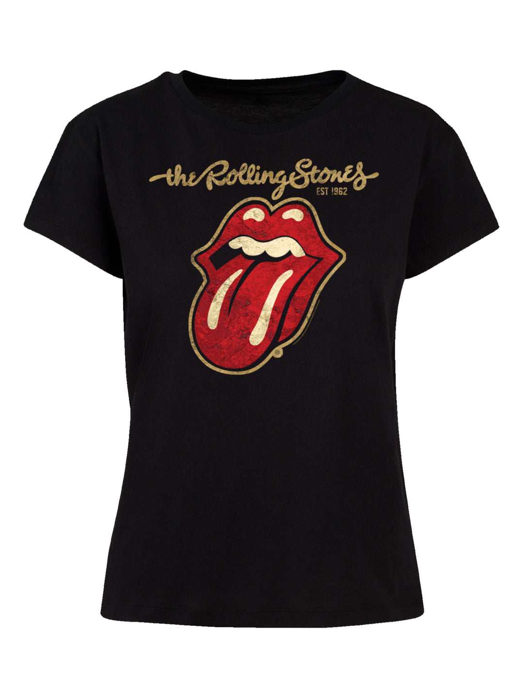 The Rolling Stones - Plastered Tongue Distressed with Ladies Box Tee