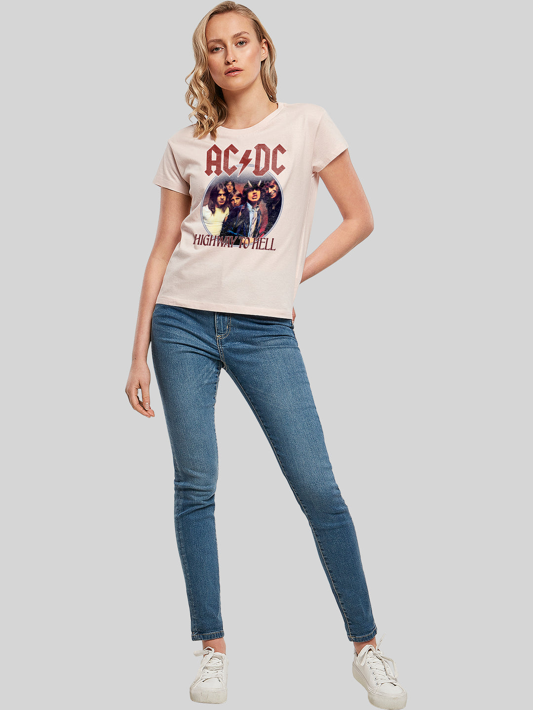 AC/DC Highway To Hell Circle Ladies Box T-Shirt
