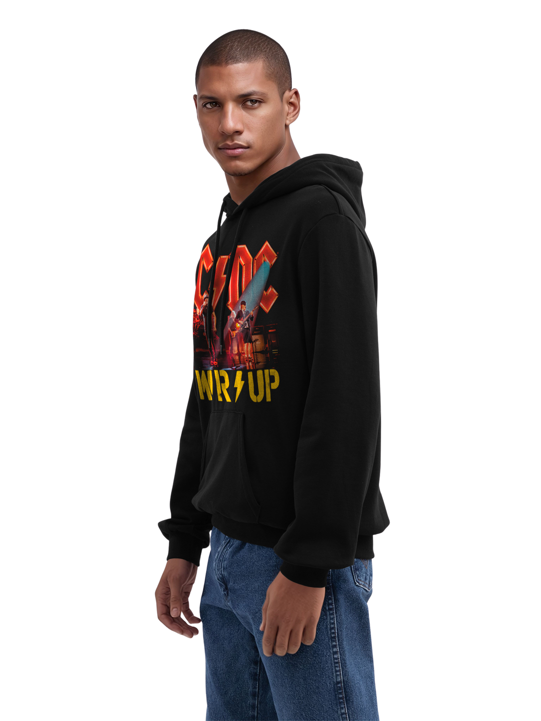 ACDC PWRUP Stage Lights with True Blanks | Mens Regular Hoodie