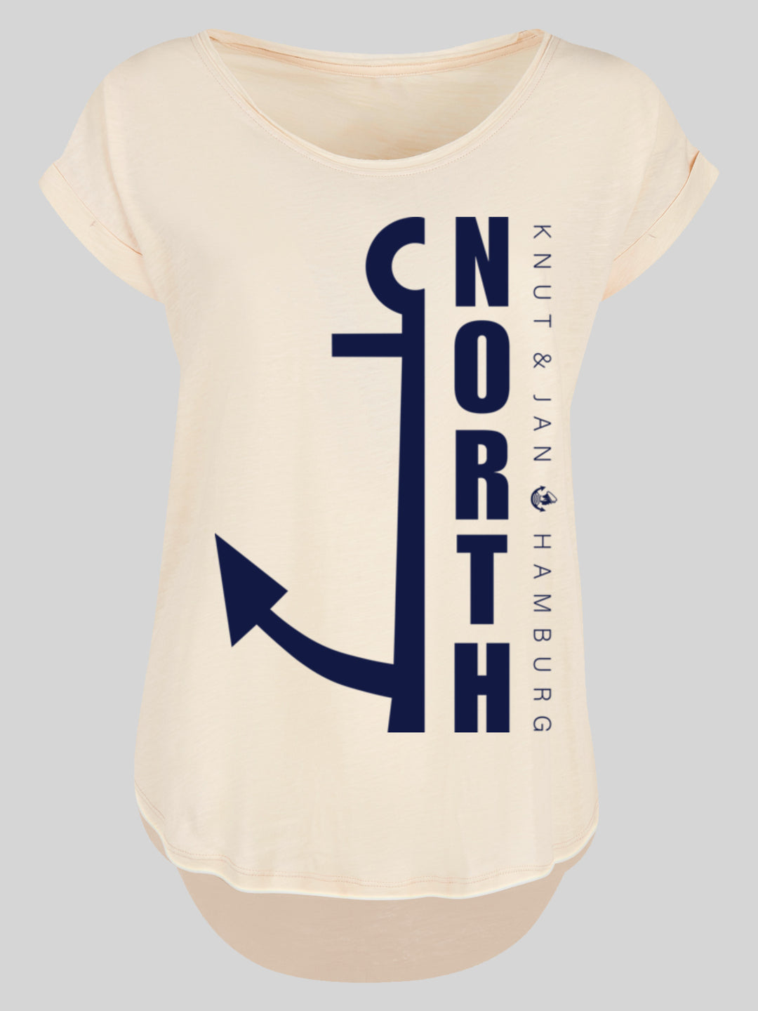 YVA | Damen T-Shirt Lang North Anker Blau