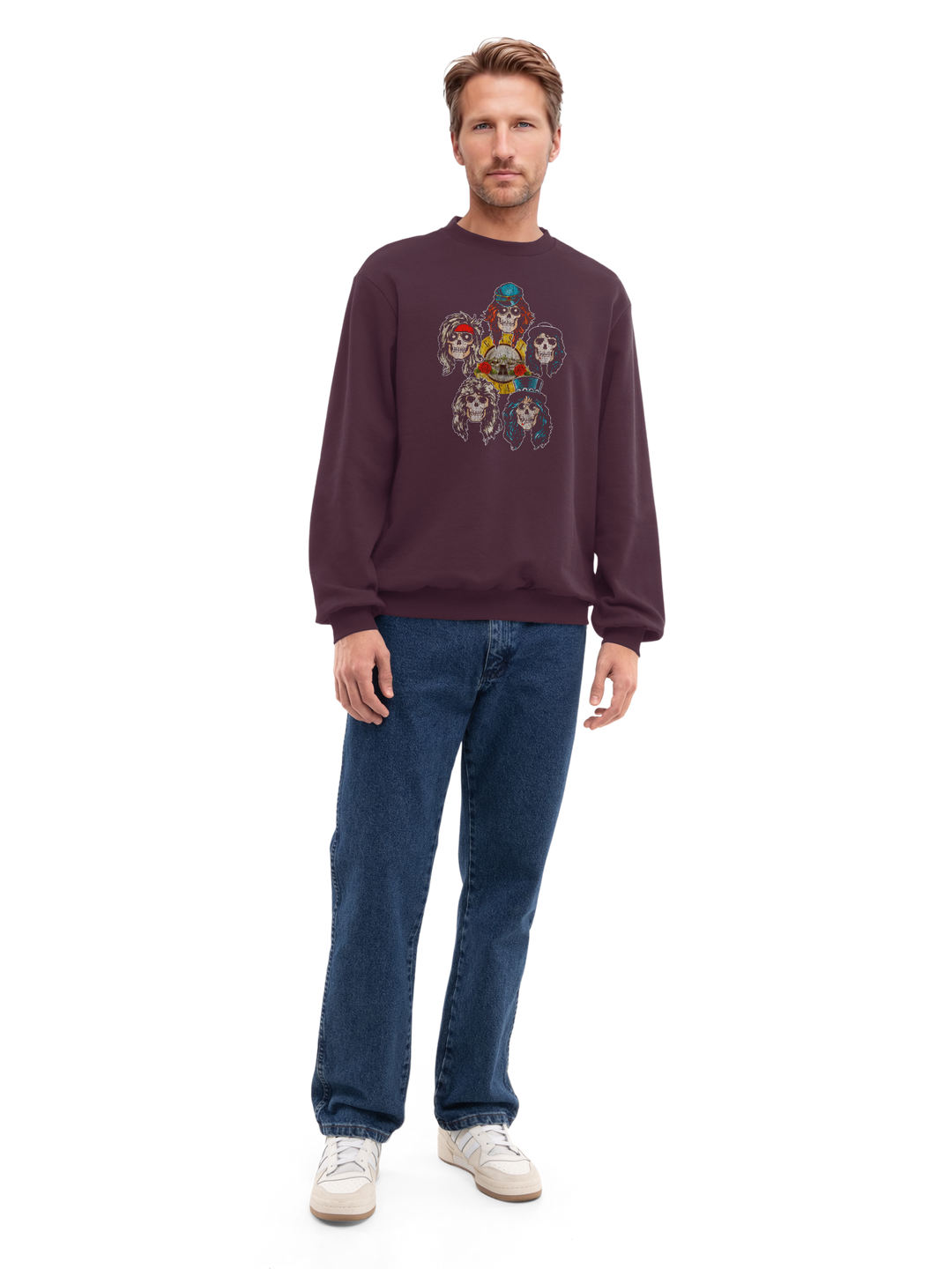 Guns N' Roses Vintage Heads with True Blanks | Mens Regular Sweater