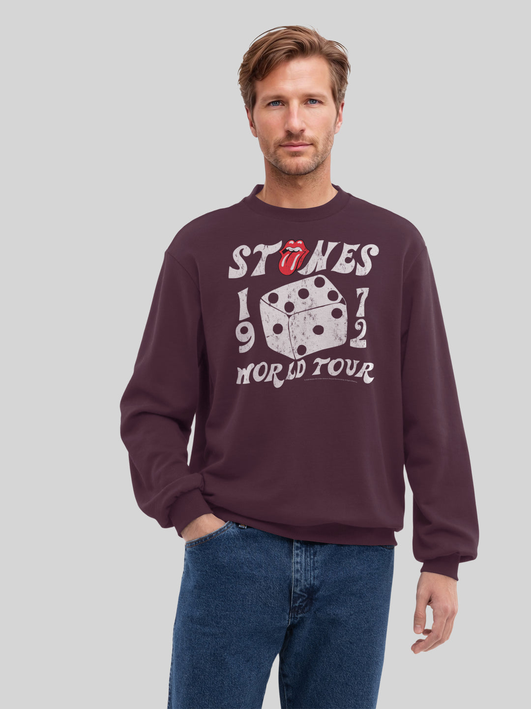 The Rolling Stones Dice Art Rock Music Band and The Rolling Stones with True Blanks | Mens Regular Sweater