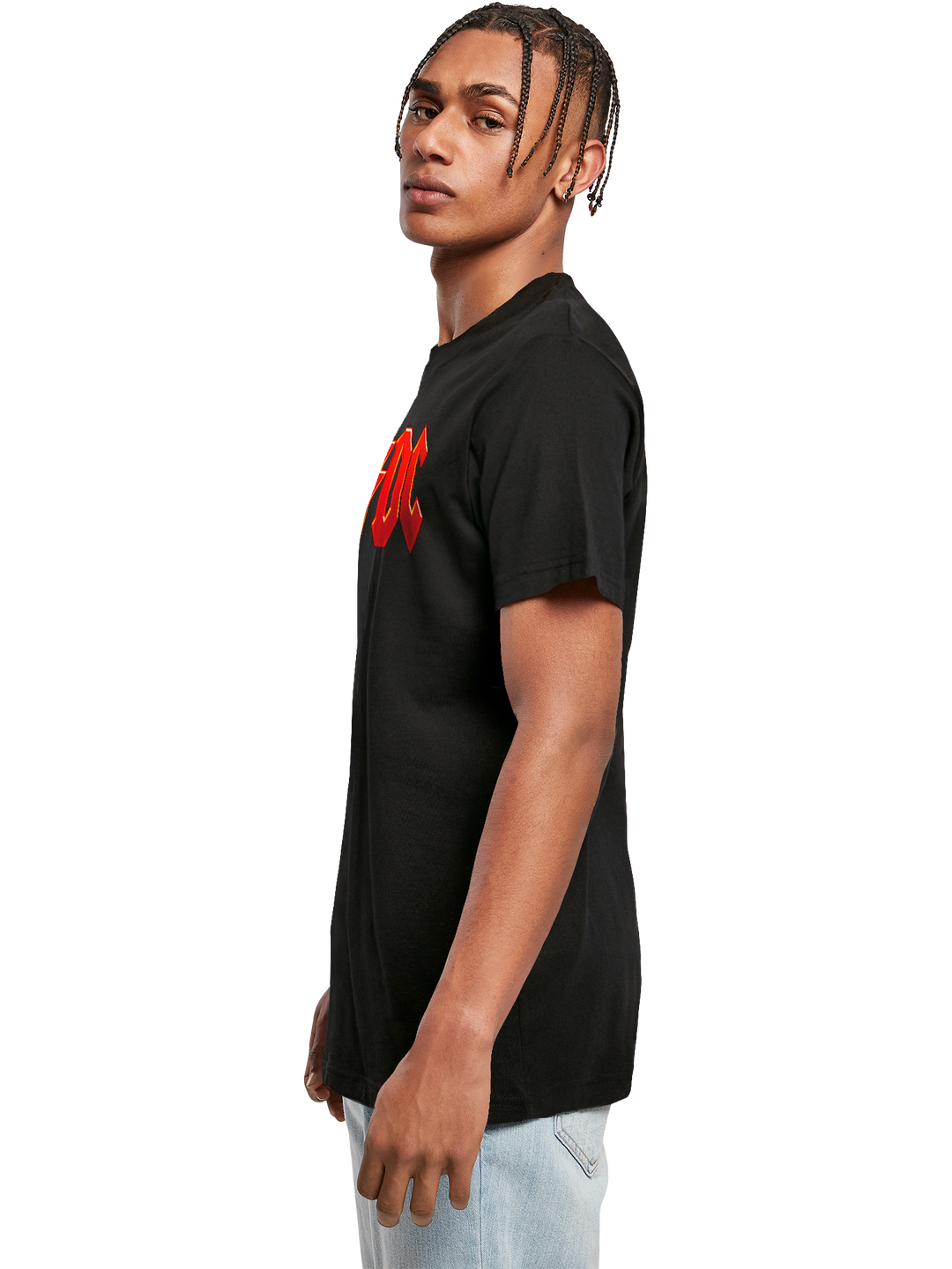 ACDC Dark Red Logo with T-Shirt Round Neck