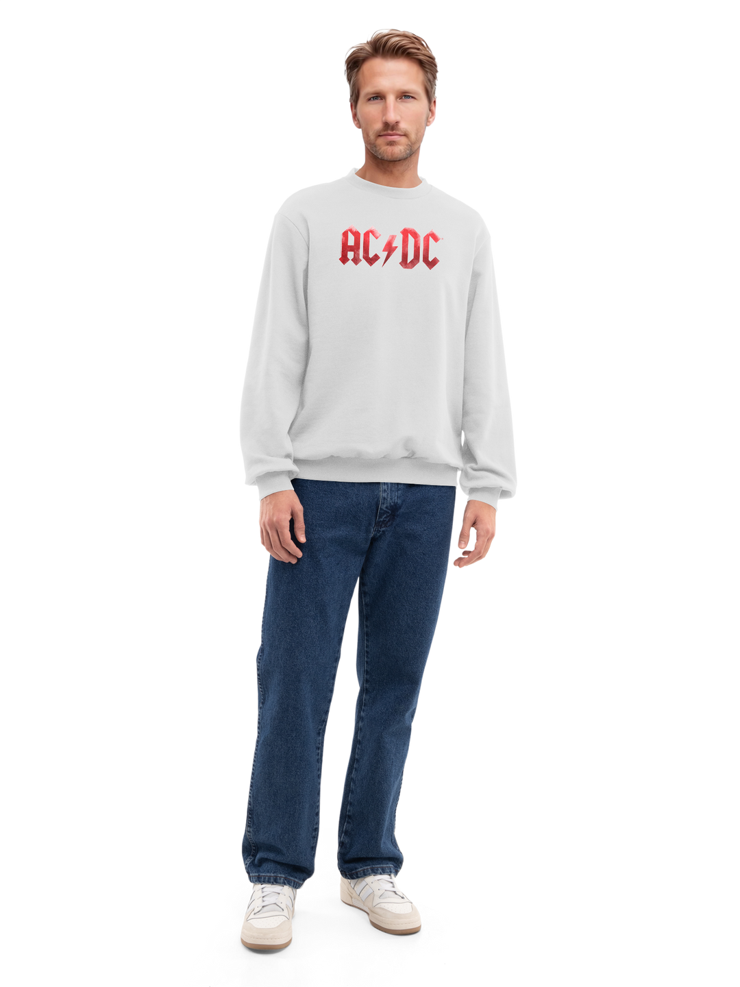 ACDC Red Ice Logo with True Blanks | Mens Regular Sweater