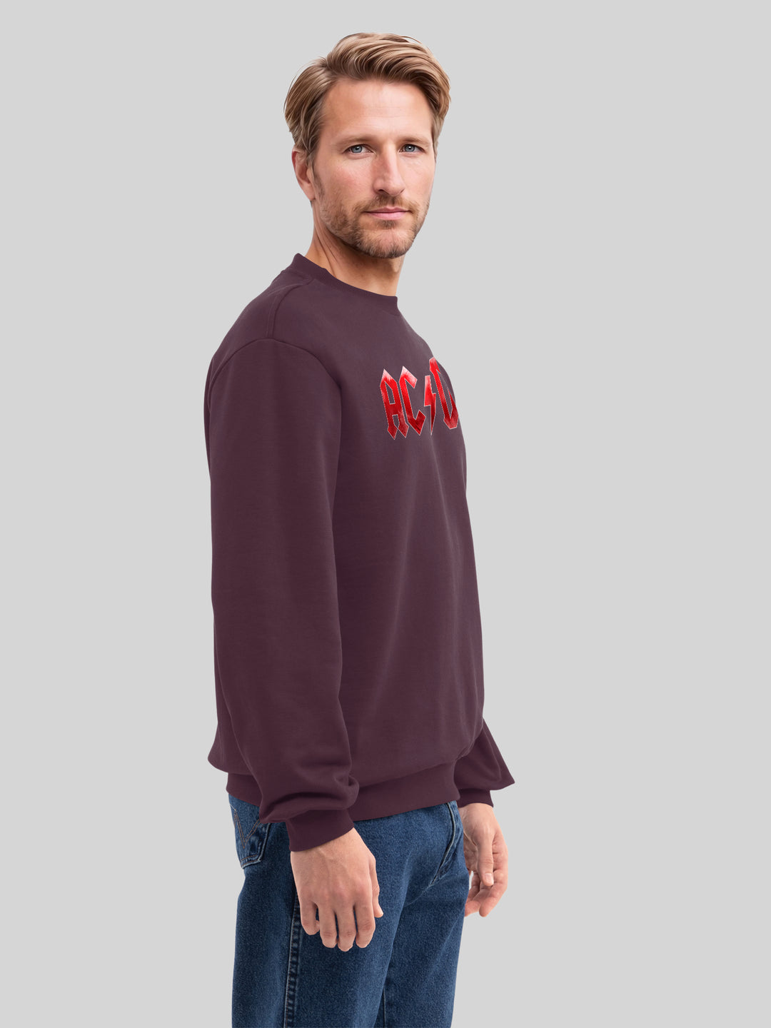 ACDC Red Ice Logo with True Blanks | Mens Regular Sweater