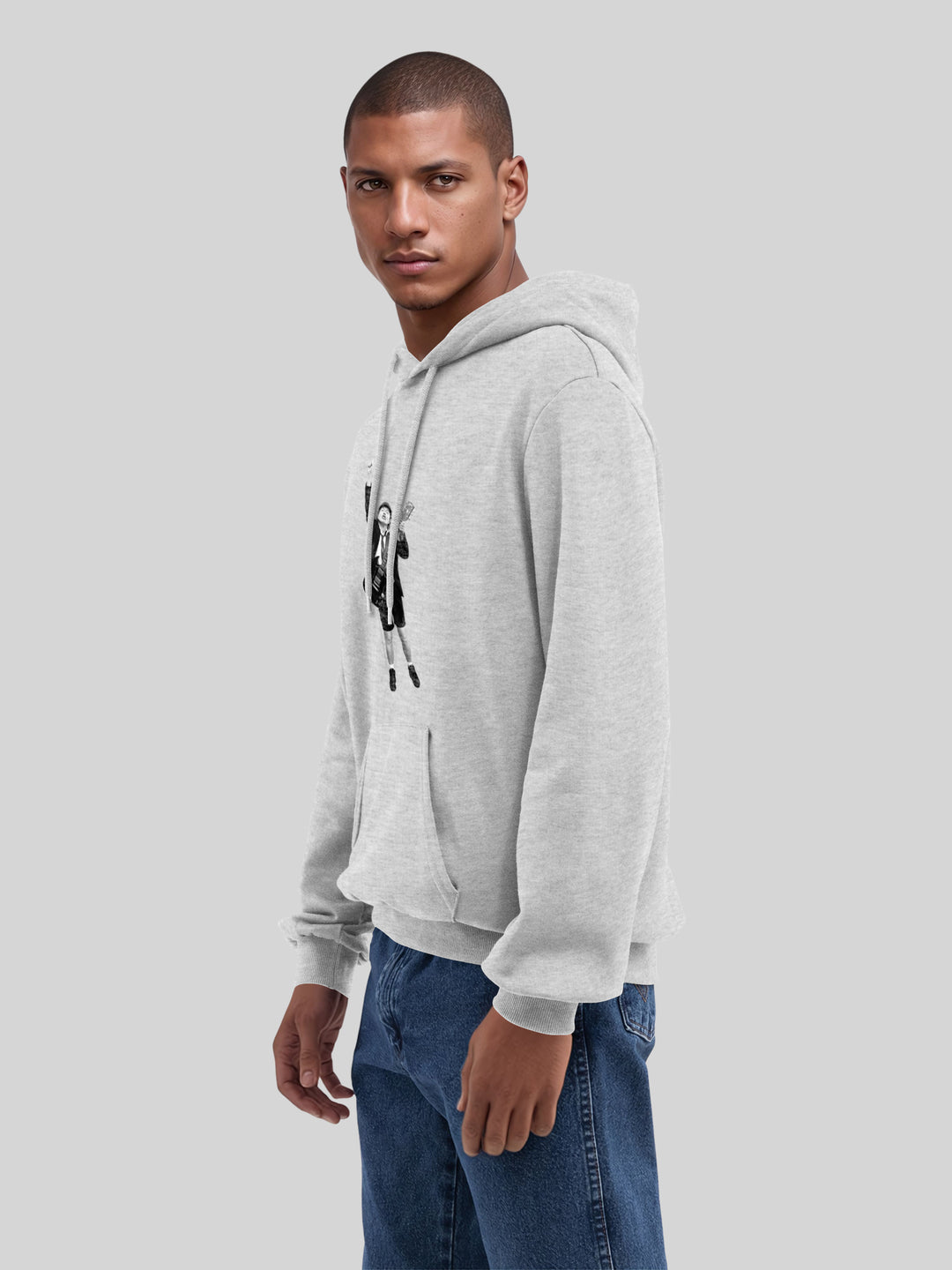 ACDC Angus Young Cut Out with True Blanks | Mens Regular Hoodie