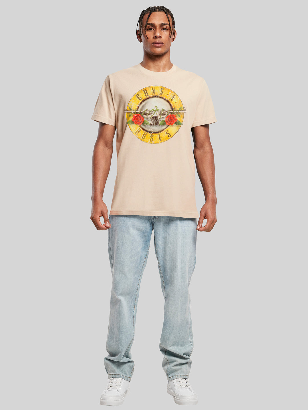 Guns 'n' Roses Vintage Bullet Logo with T-Shirt Round Neck
